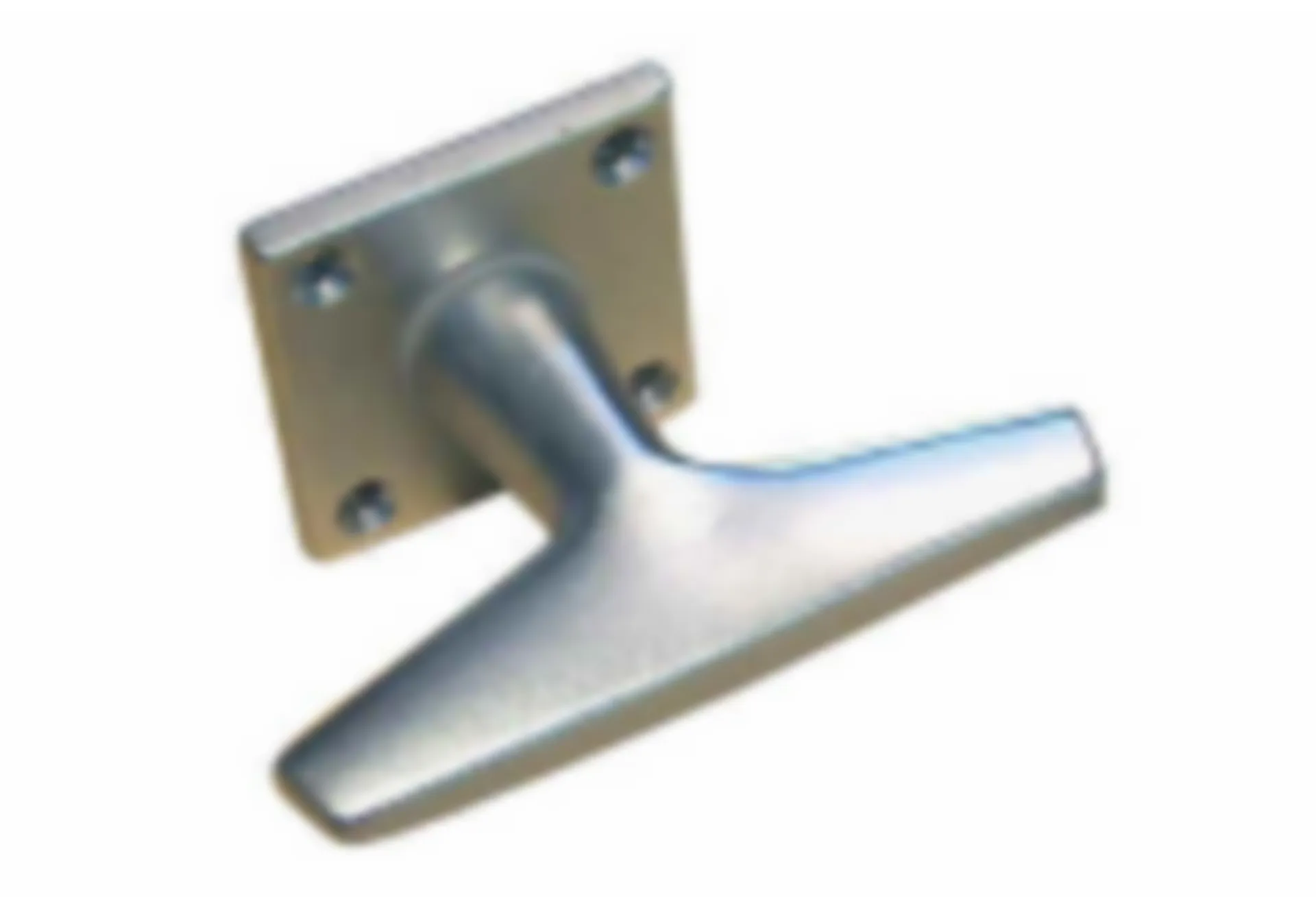 Cisa Poignée en T sur rosace carrée (fixation visible, tige 8x8mm, F1 argent)
