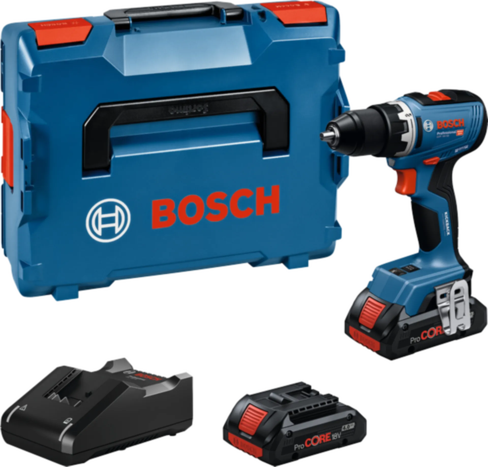 GSR 18V-65 accuschroefboormachine 18V (2 x 4.0Ah + lader + L-BOXX)