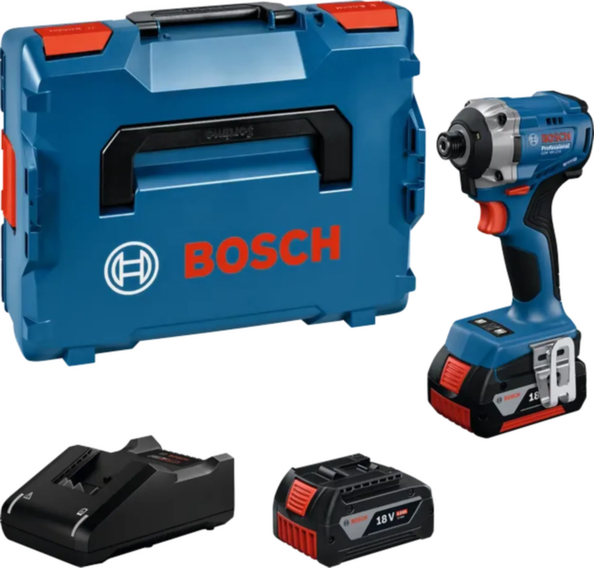 GDR 18V-215 accuslagschroevendraaier 18V (2 x 4Ah + lader 18V-40, L-Boxx)