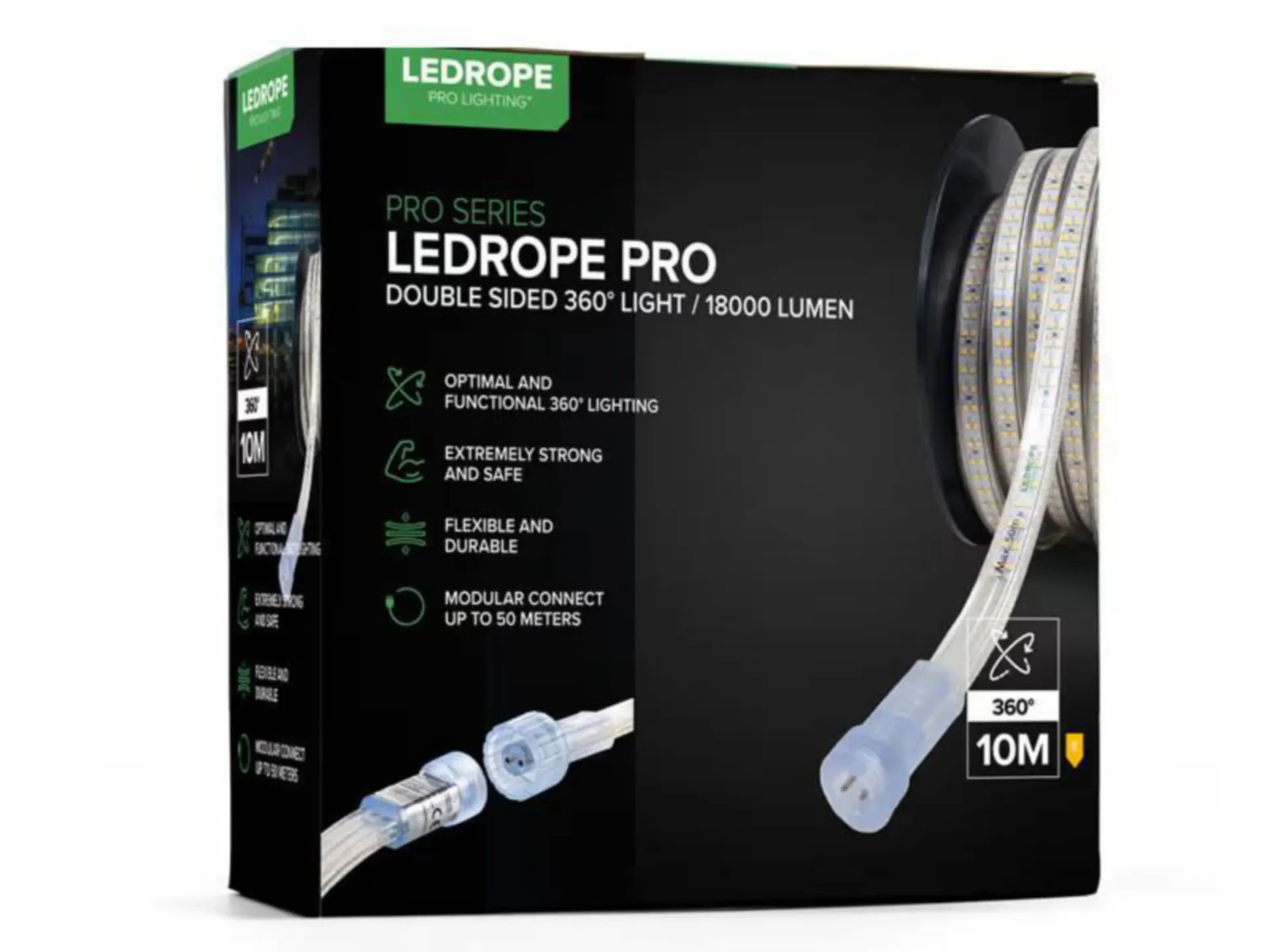 Ledrope Pro Double-sided 360 lighting (10 m, 1 900 lm, IP65, 150 W)