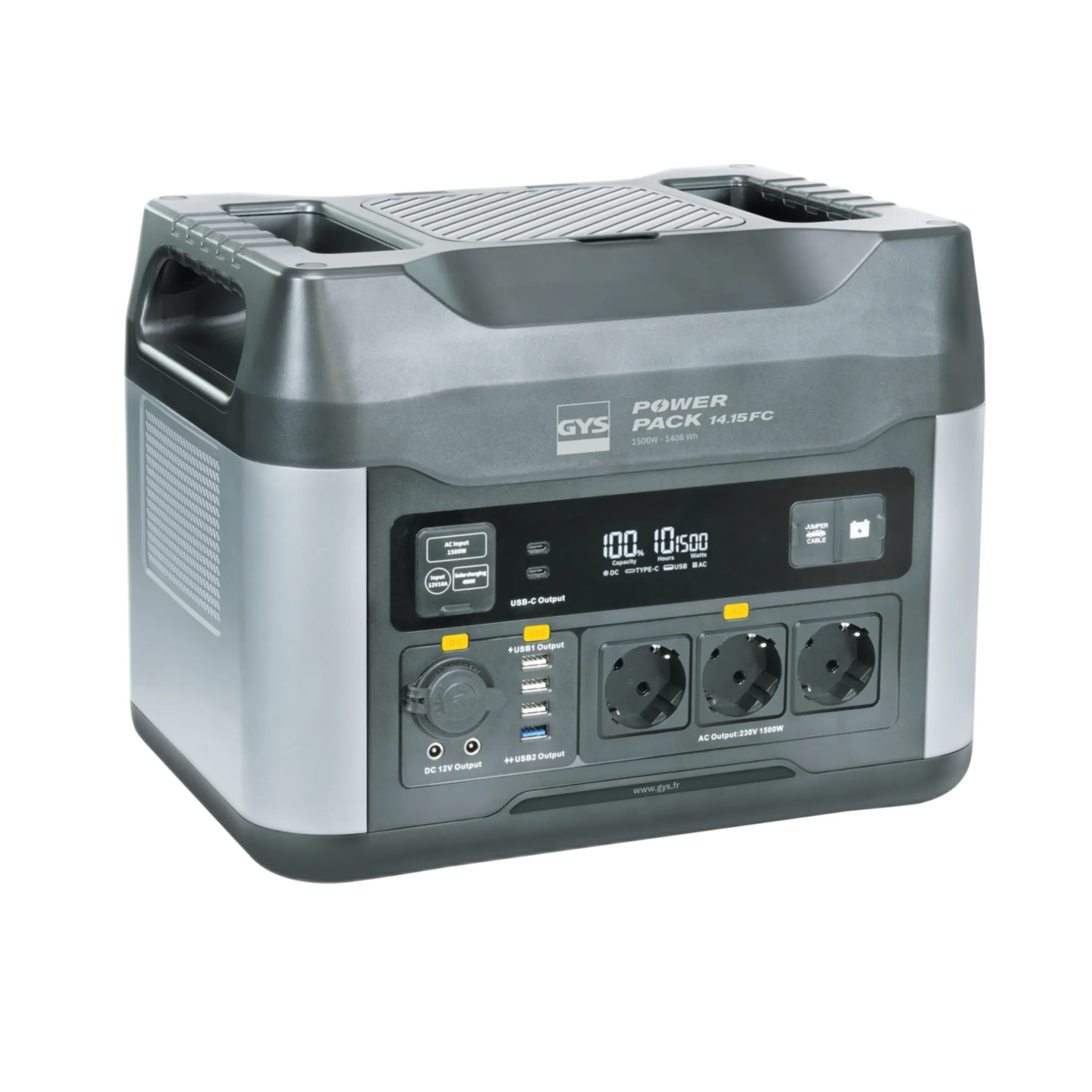 PP14.15FC Power Pack 1500W (3 x 230 V, 1408Wh LiFePO₄, fast charge)