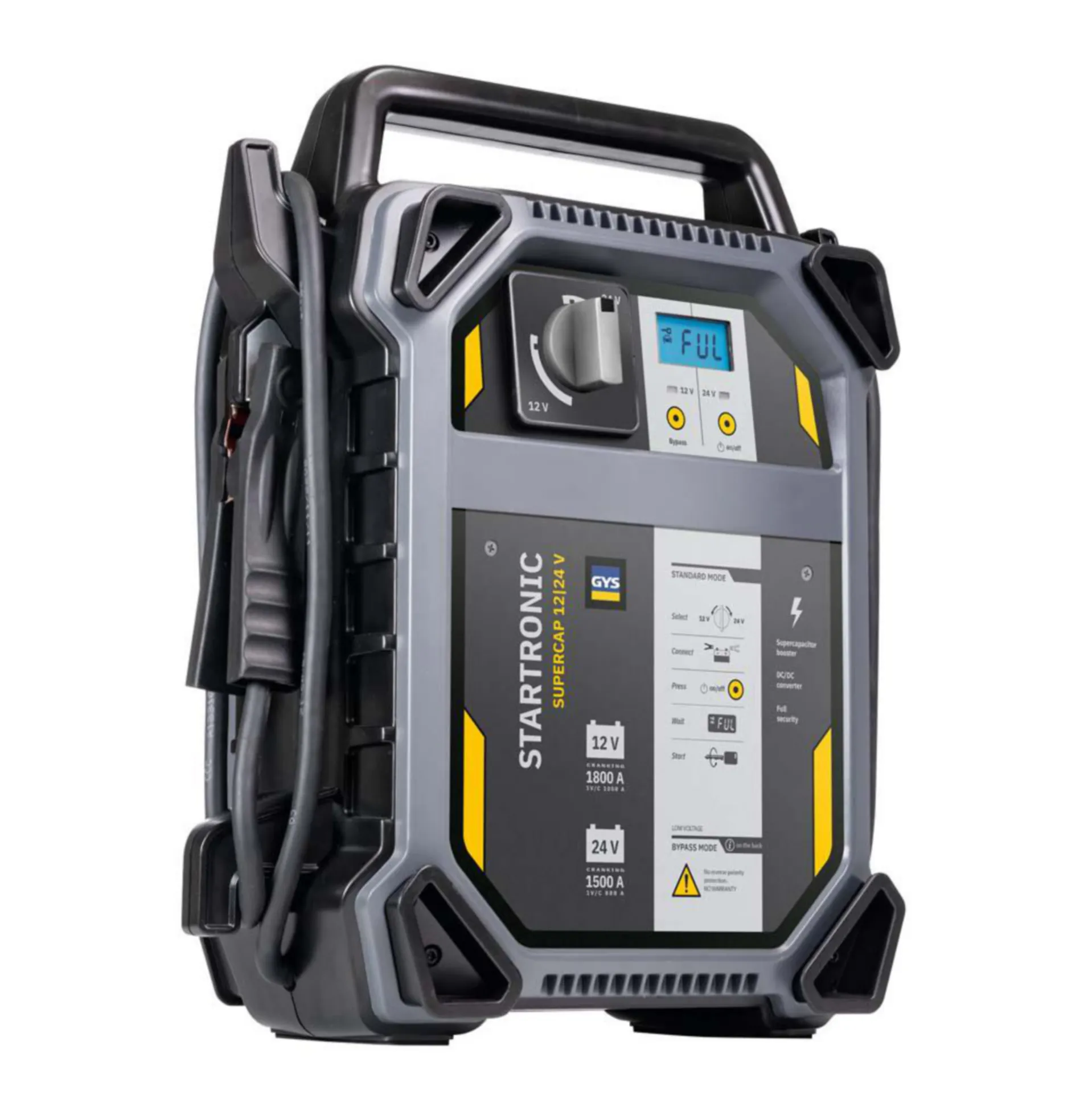 Supercap lader starthulpbooster 12 V/24 V (1050 A, condensatorbasis)