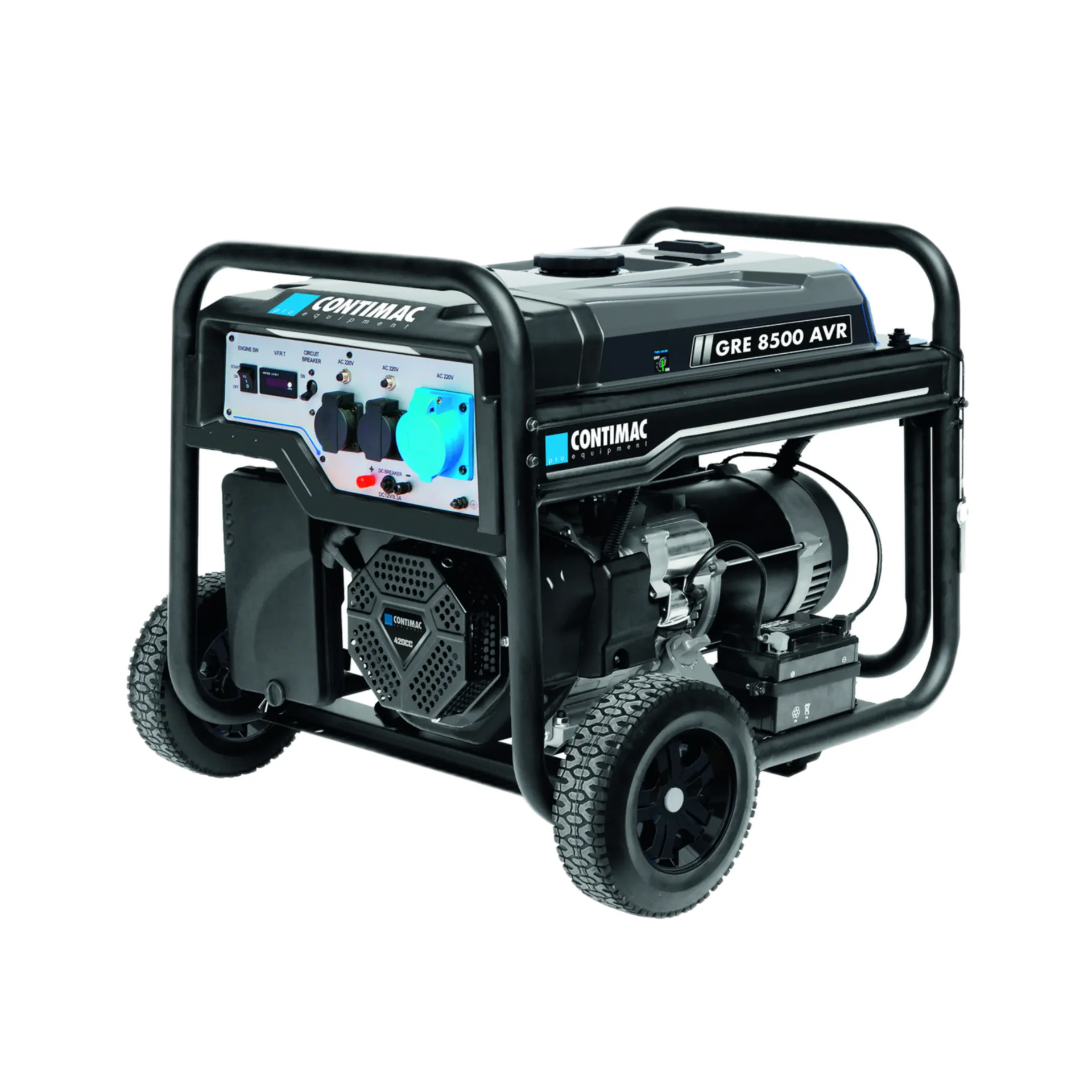 Groupe électrogène essence GRE 8500 AVR 8500W (réservoir 28 litres, prise CEE 32A, 230V)