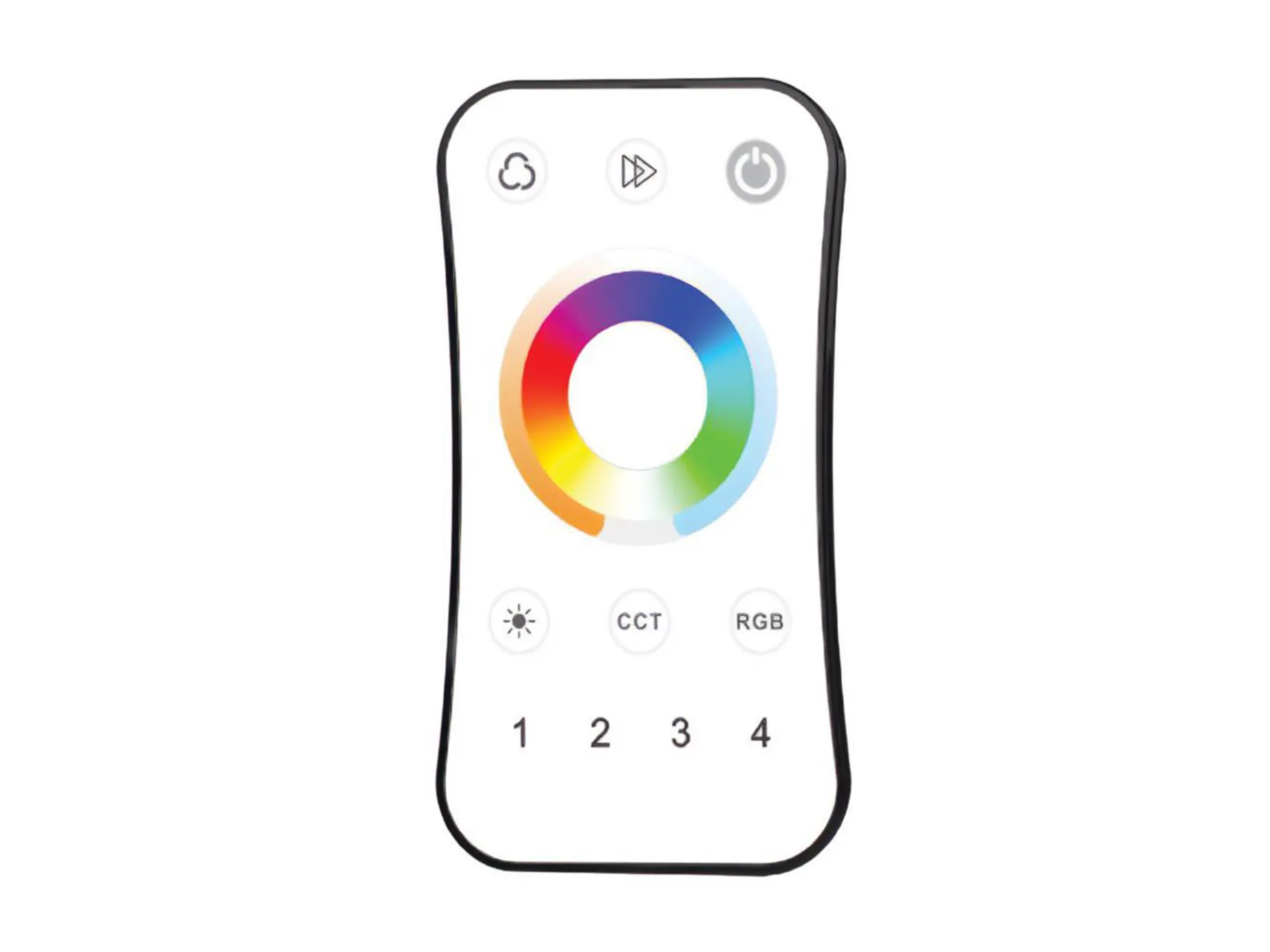 4-kanaals zender voor RGB+CCT lichten 2,4GHz