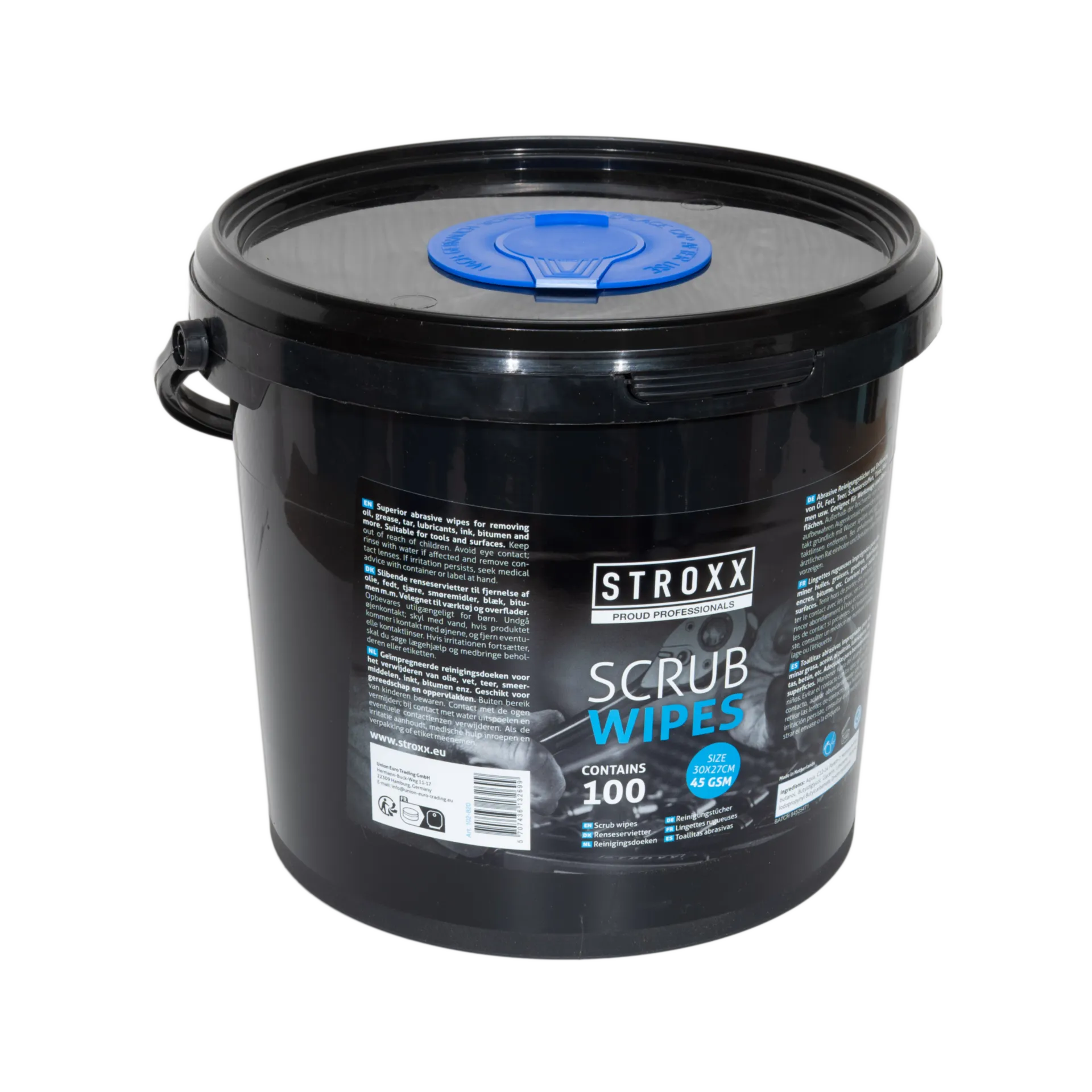 102-820 Scrub Wipes P805 (emmer met 100 stuks, blauwe doekjes, 266 x 300 mm)