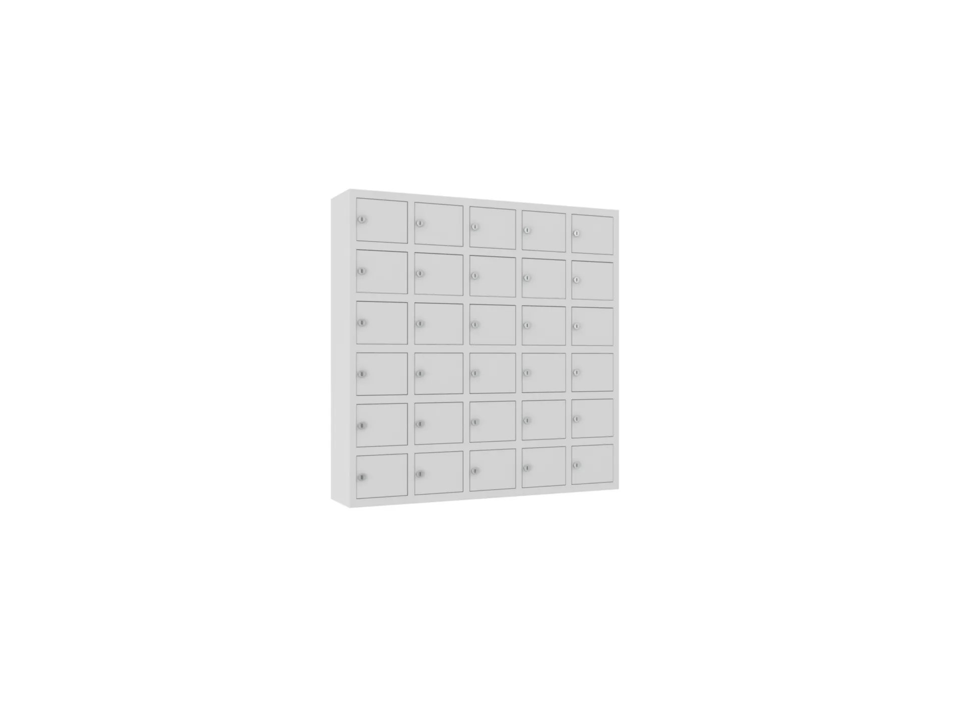 Casier tél port WSS 30 DE RAAT 930x930x200mm (hxbxd) 30 comp RAL7035 gris clair