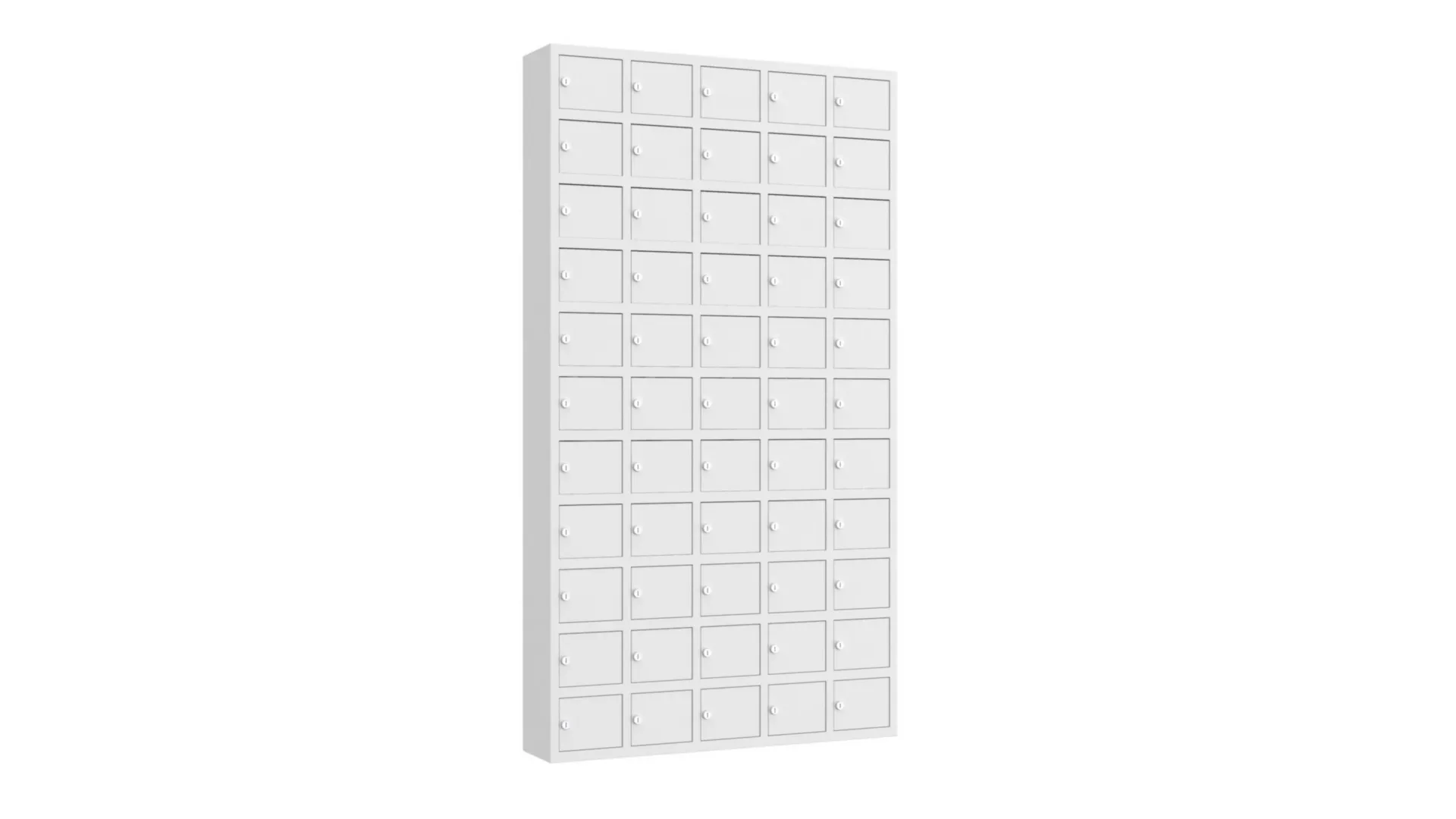 Casier tél port WSS 55 DE RAAT 1680x930x200mm (hxbxd) 55 comp RAL7035 gris clair