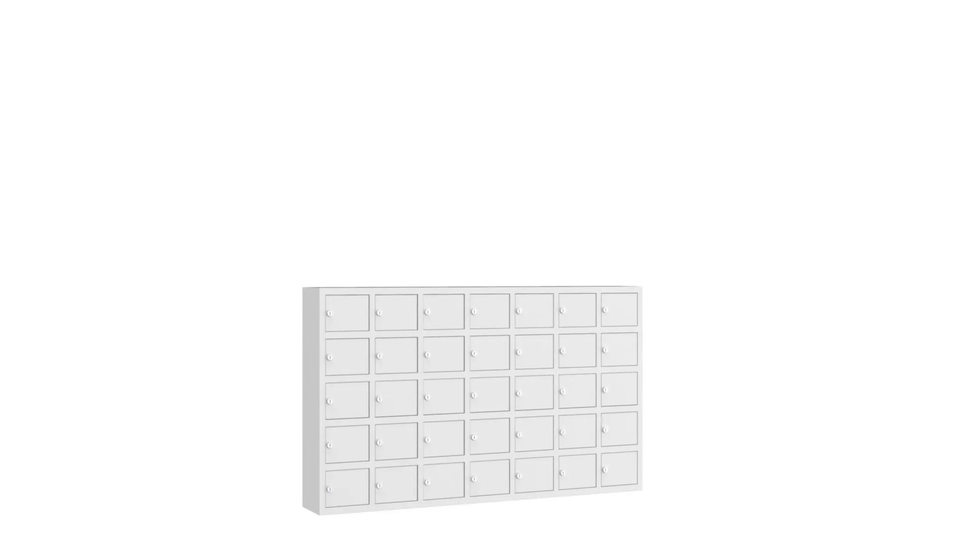 Casier tél port WSS 35 DE RAAT 780x1290x200mm (hxbxd) 35 comp RAL7035 gris clair