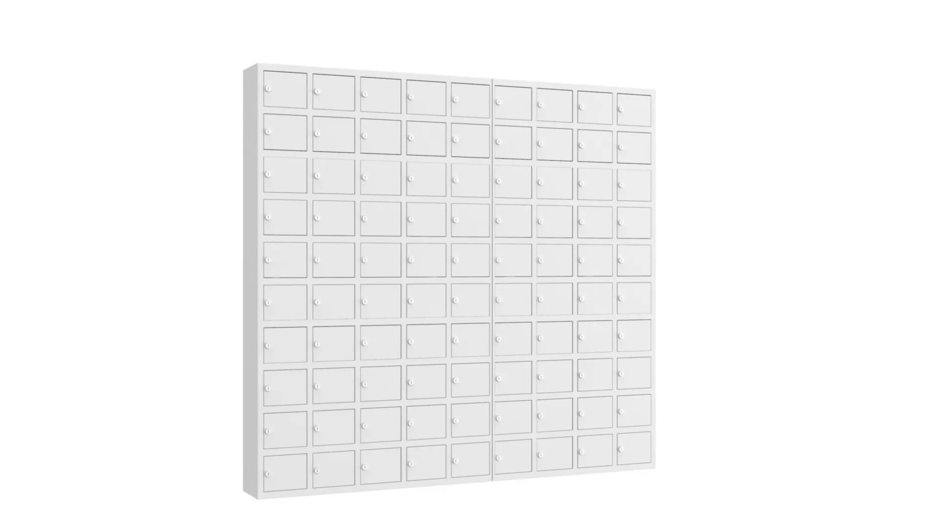 Casier tél port WSS 90 DE RAAT 1530x1650x200mm (hxbxd) 90 com RAL7035 gris clair