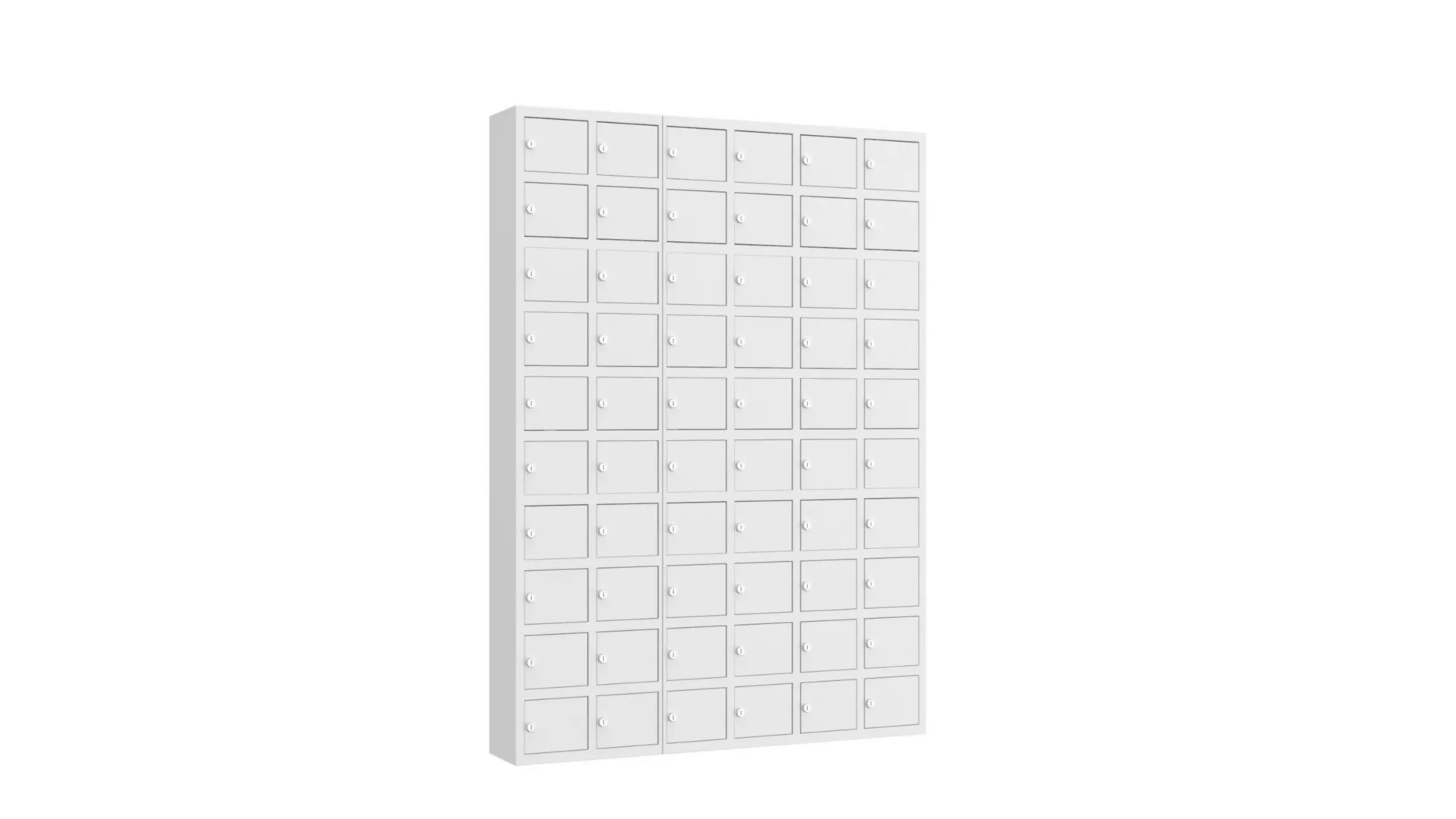 Casier tél port WSS 60 DE RAAT 1530x1110x200mm (hxbxd) 60 com RAL7035 gris clair