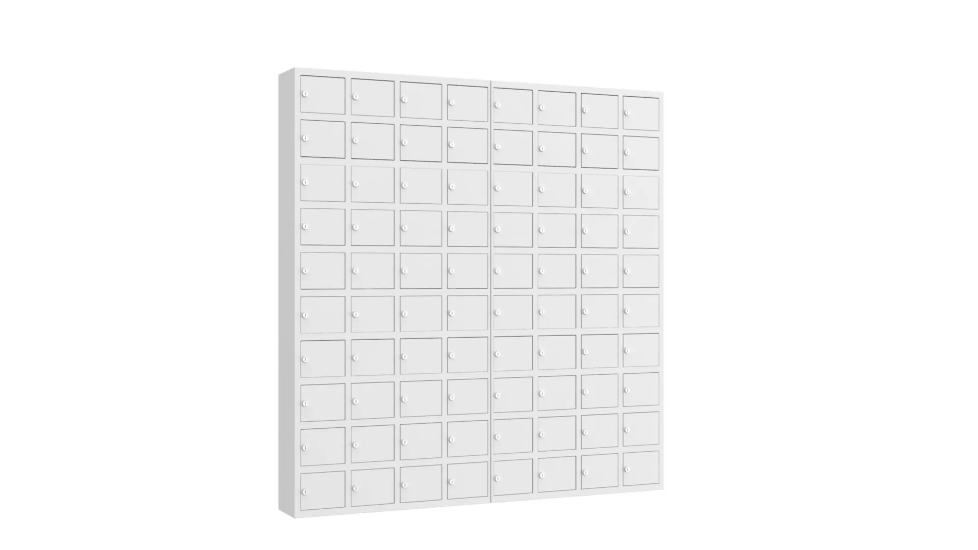 Casier tél port WSS 80 DE RAAT 1530x1470x200mm (hxbxd) 80 com RAL7035 gris clair