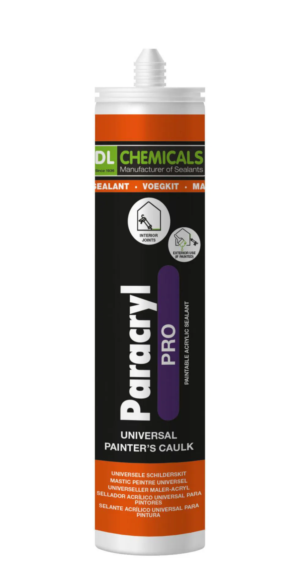Paracryl Pro mastic pour peinture acrylique gris (cartouche 300 ml)