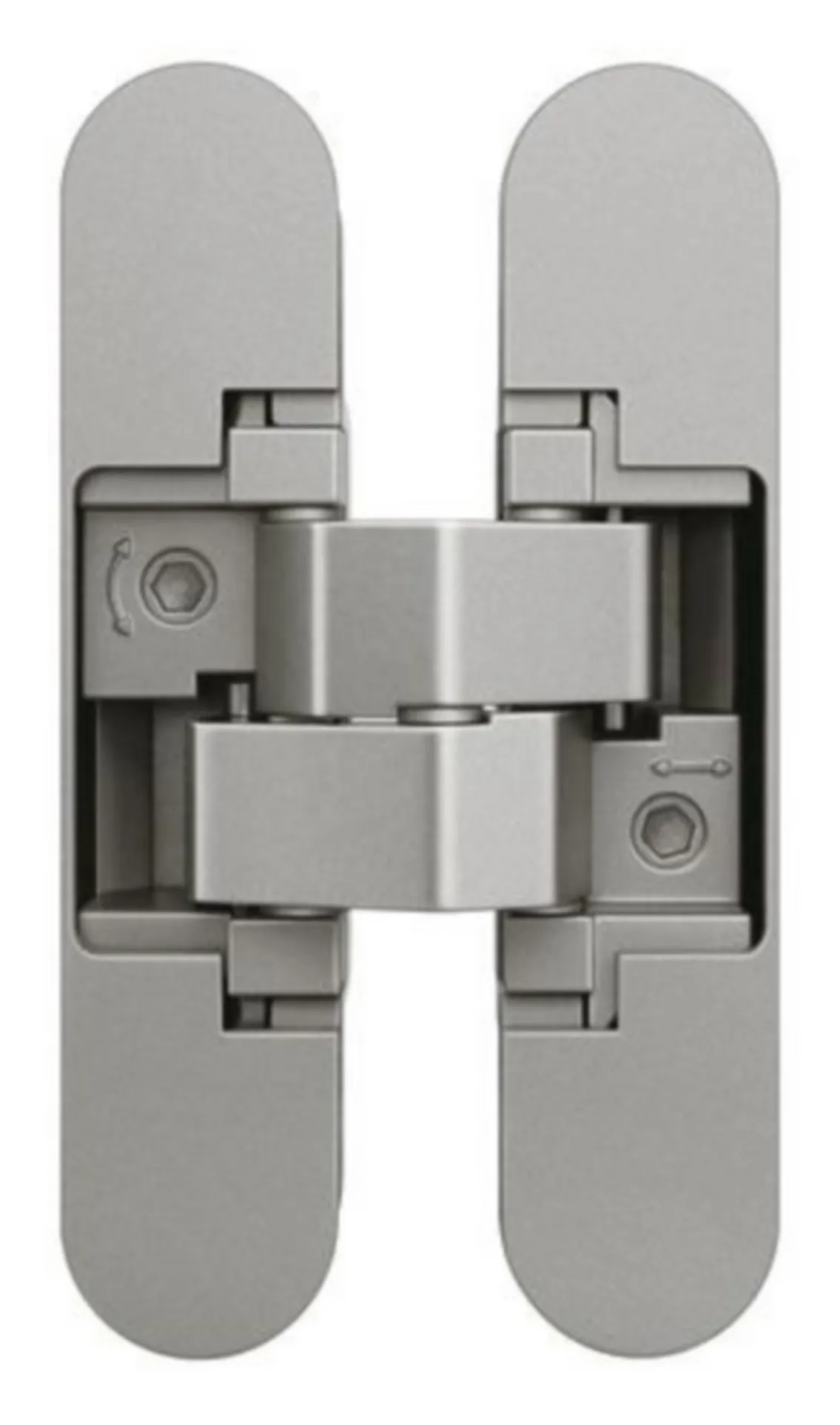 Anselmi AN 150 3D charnière invisible (chrome satin, 110 mm, 40 kg)
