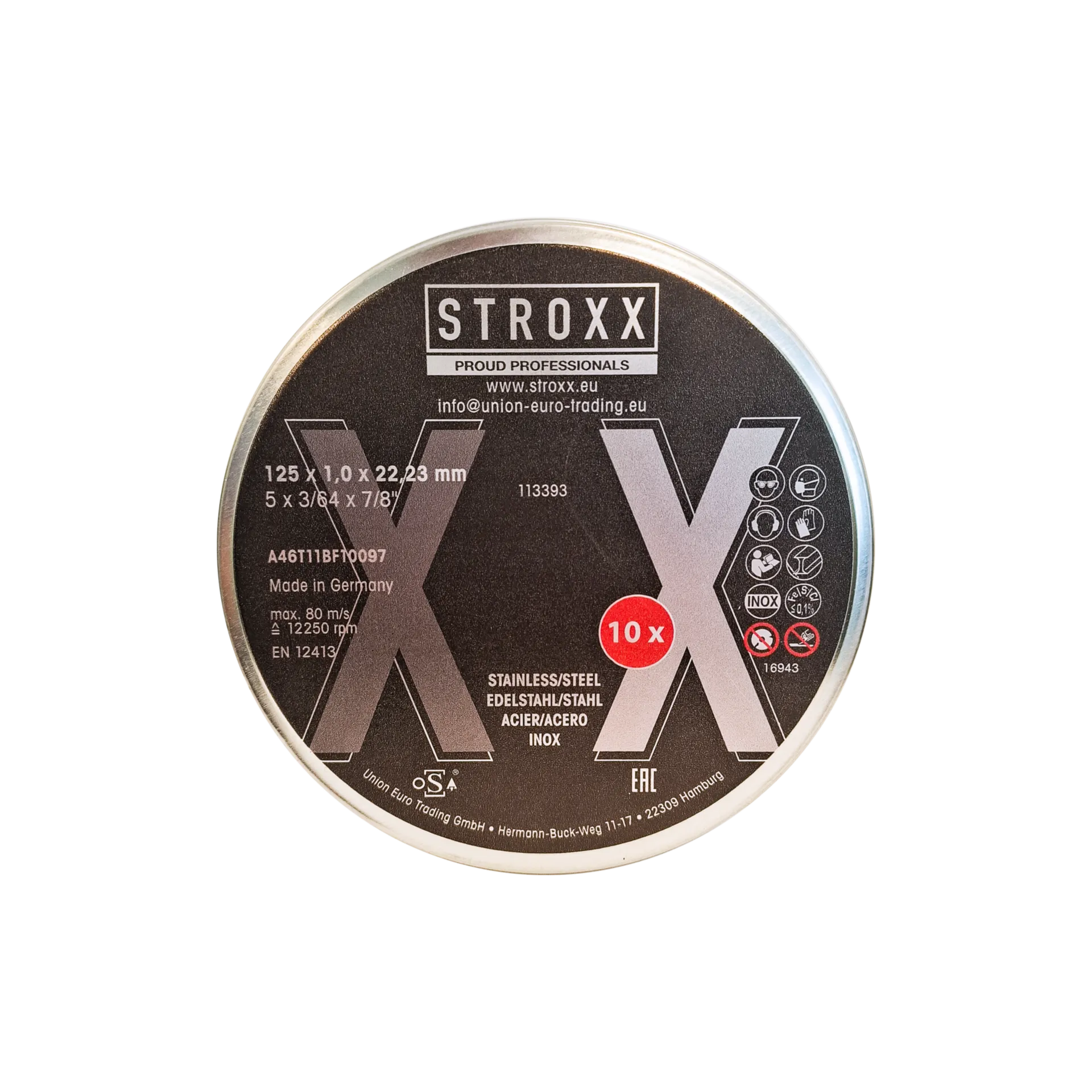 STROXX Disque à tronçonner inox (Ø125x1x22mm)