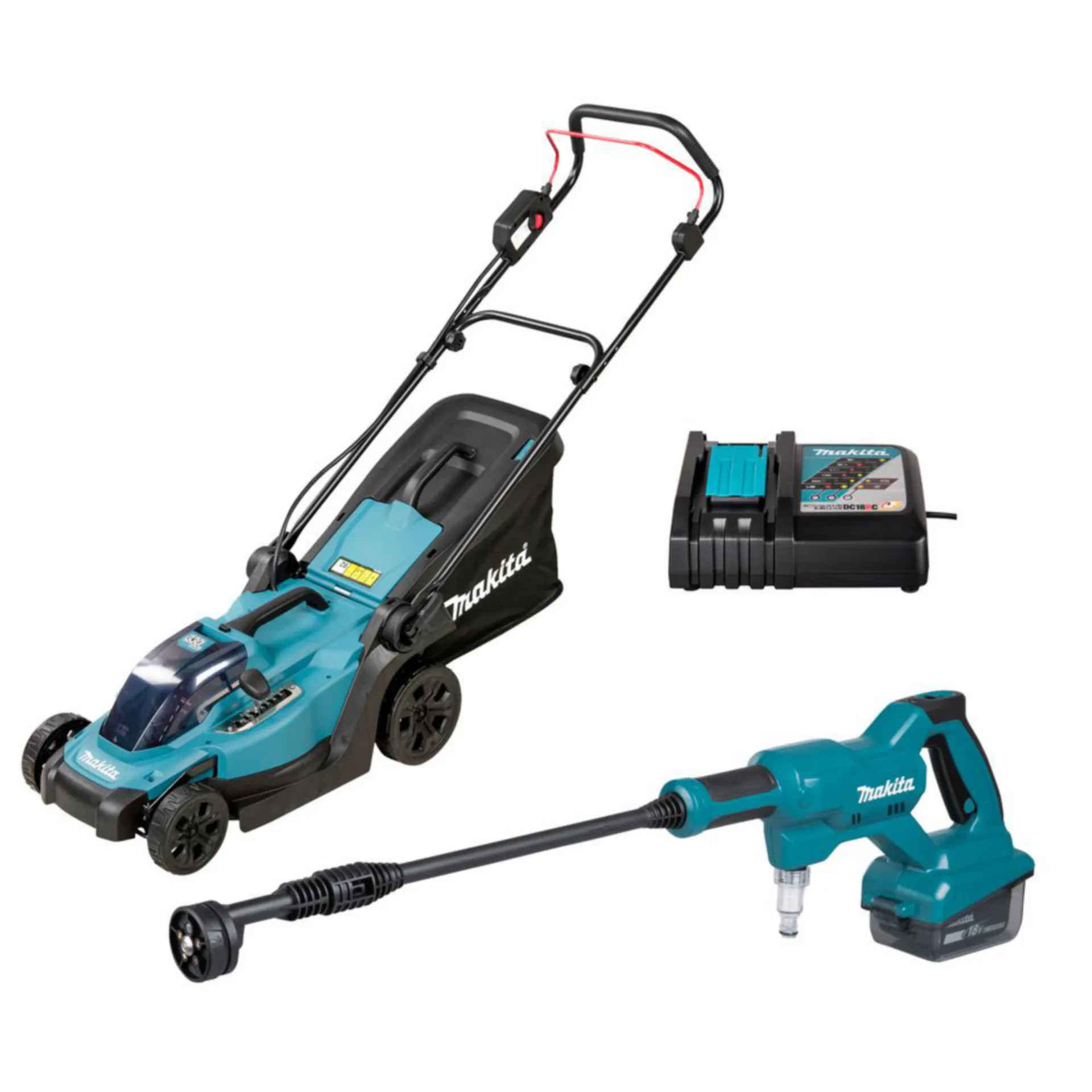 DLX2583T Accu Combiset Grasmaaier + Drukreiniger 18V (Incl. 1x5Ah + Lader)