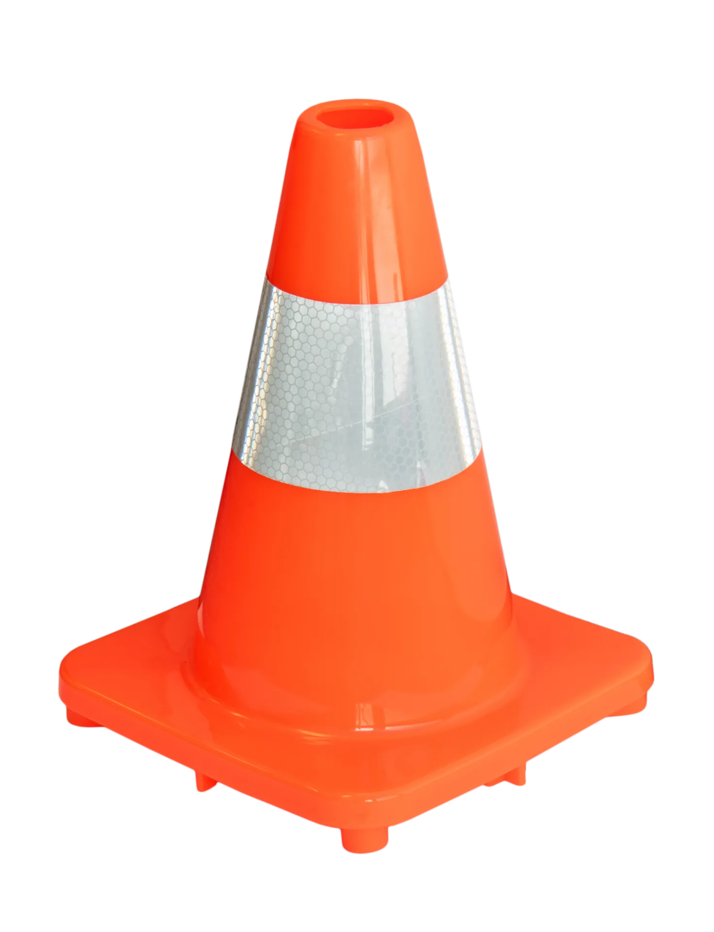 STROXX Cône de signalisation 30cm PVC - 1 bande réfléchissante 8cm