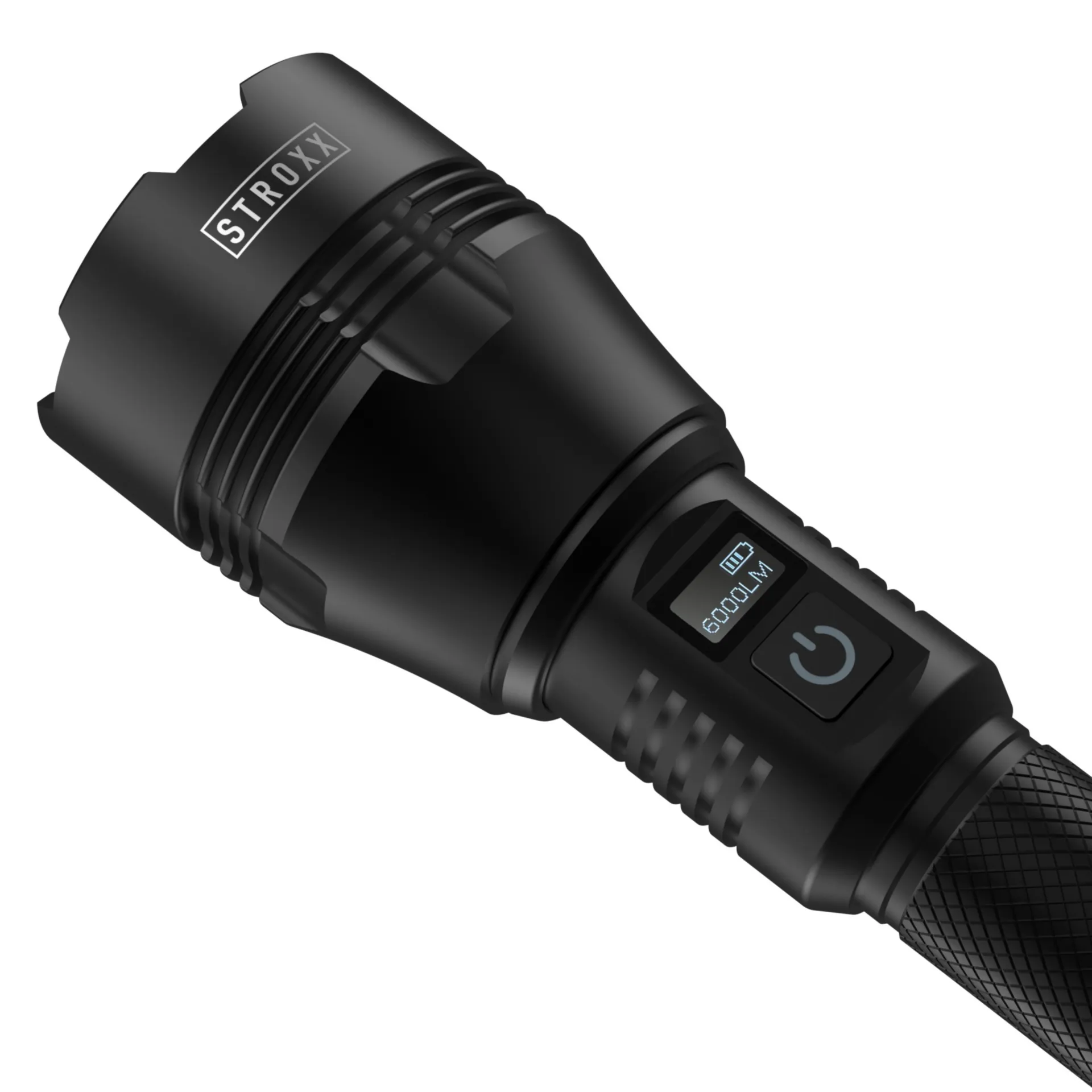 STROXX oplaadbare zaklamp (LCD-display, 10.000 lumen)
