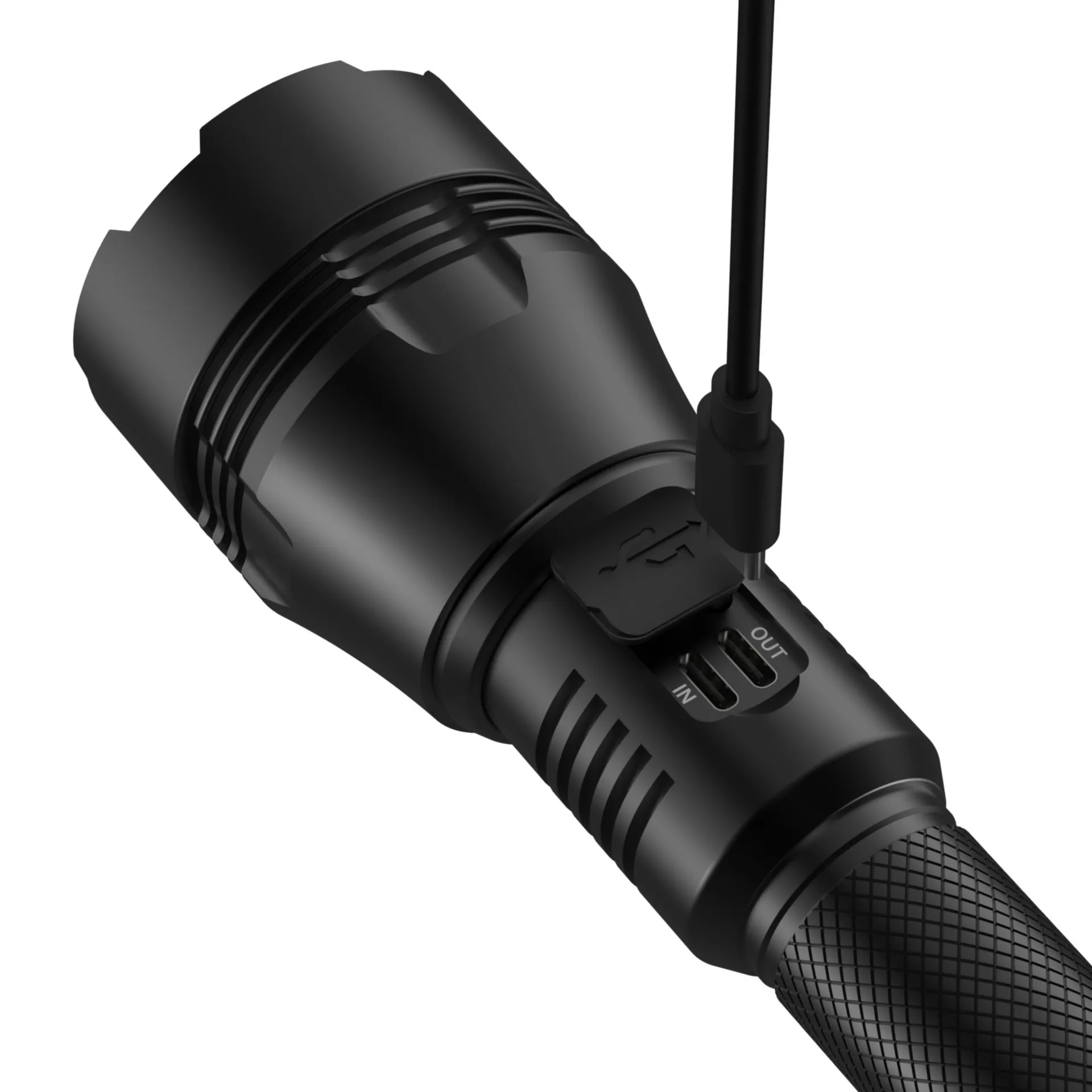 STROXX oplaadbare zaklamp (LCD-display, 10.000 lumen)