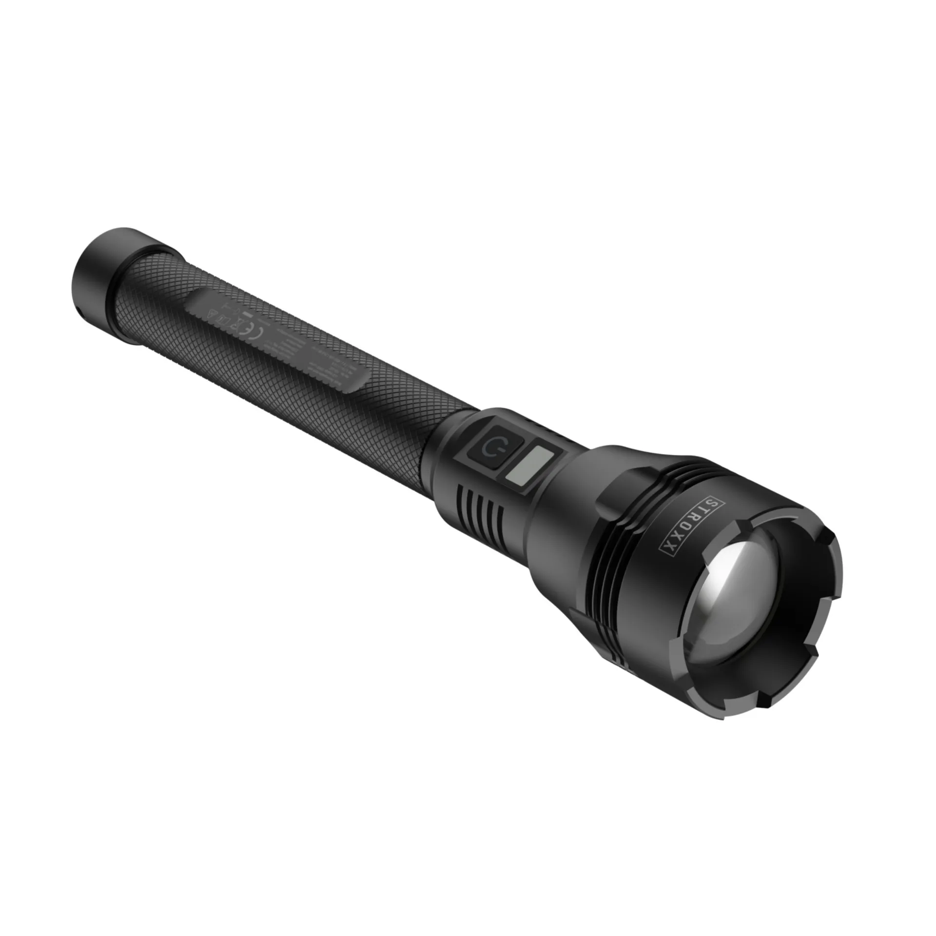 STROXX oplaadbare zaklamp (LCD-display, 10.000 lumen)