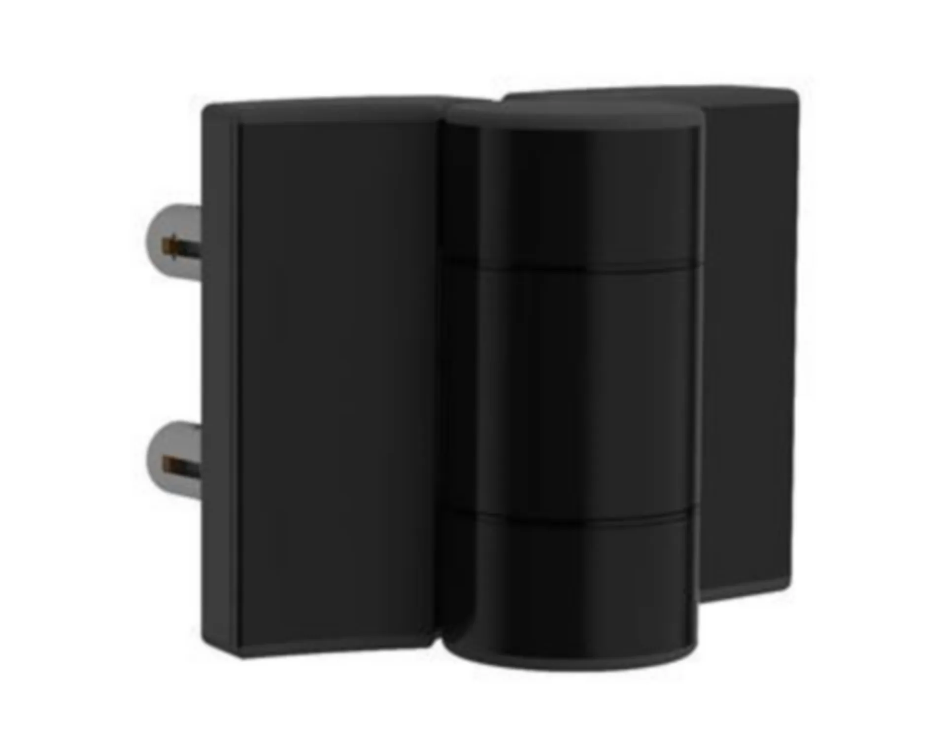 Charnière LOCINOX DINO-2 180° double roul 2x20mm reg RAL9005 noir (set=2pc)