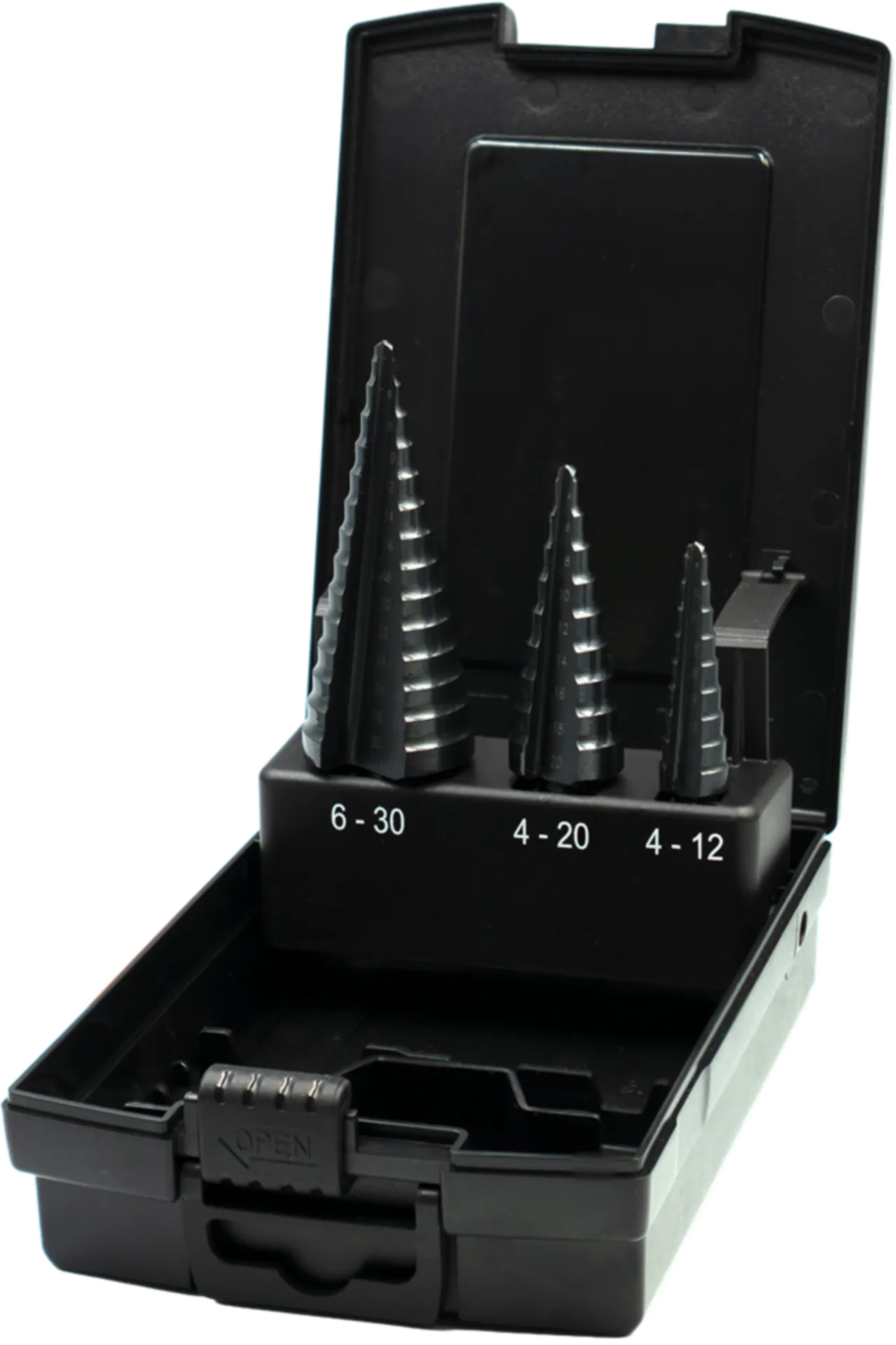 PHANTOM HSS Set forets étagés cylindrique‚ Ergo-Step TiAlN 4-30mm (3pc)