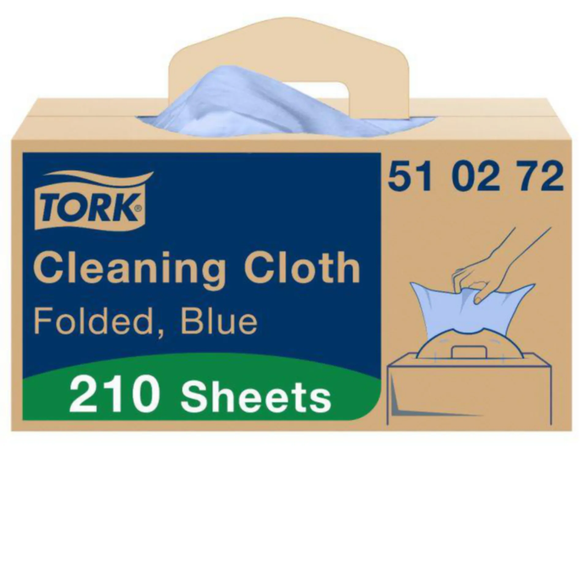 Tork W7 chiffon de nettoyage non-woven bleu (210 feuilles)