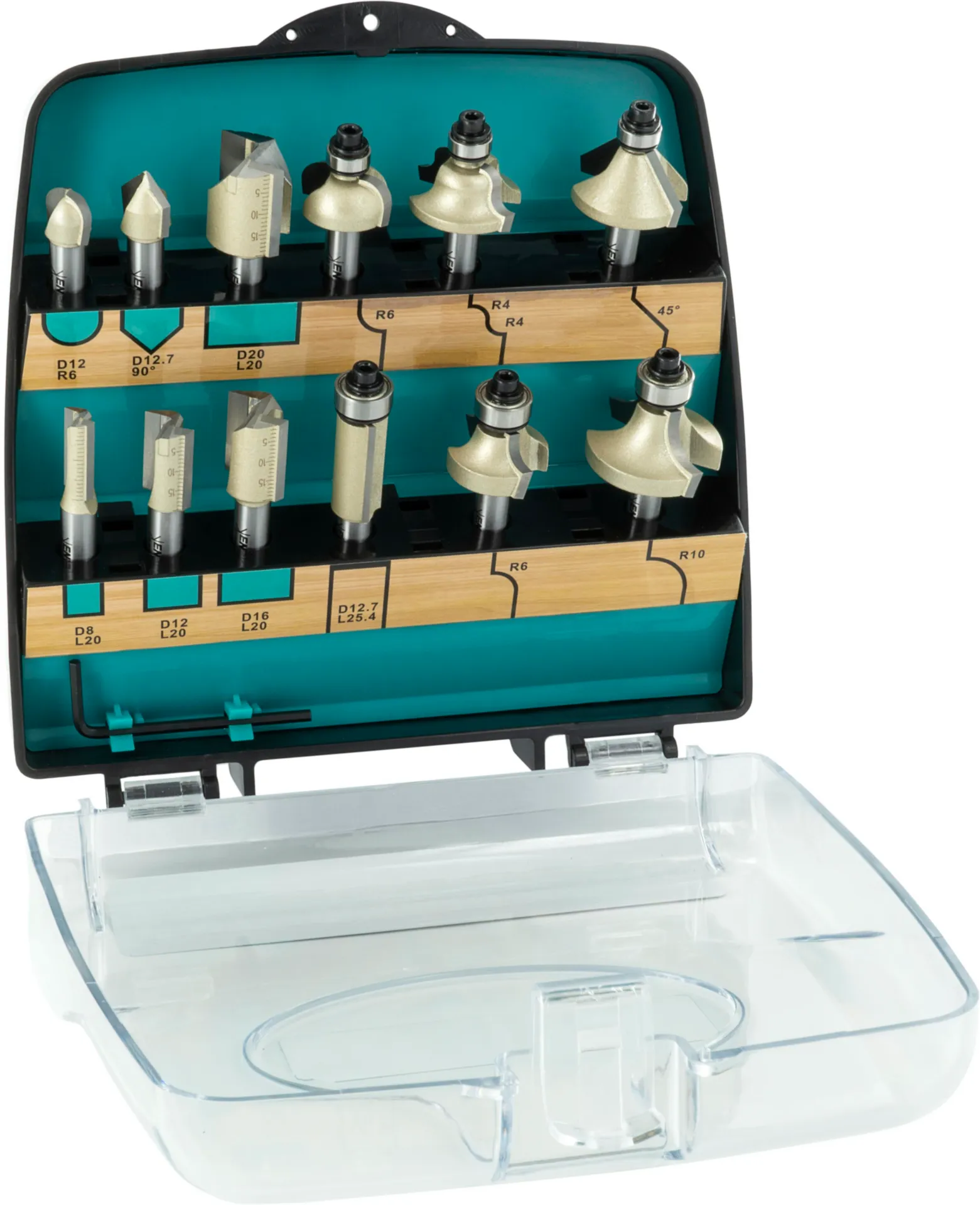 DURACUT PLUS Set de fraises (12 pièces, emmanchement 8 mm)