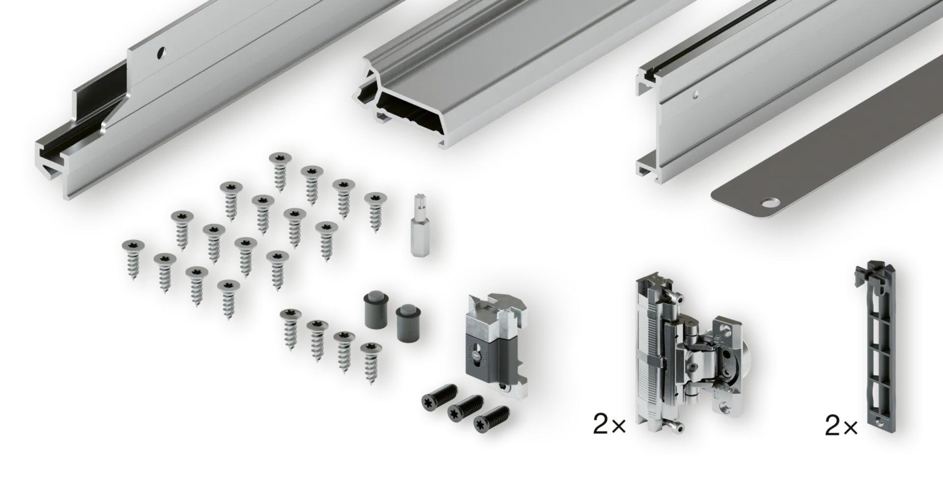 Basisgarnituur HAWA CONCEPTA III V2 15 deurhoogte 600-1400mm links