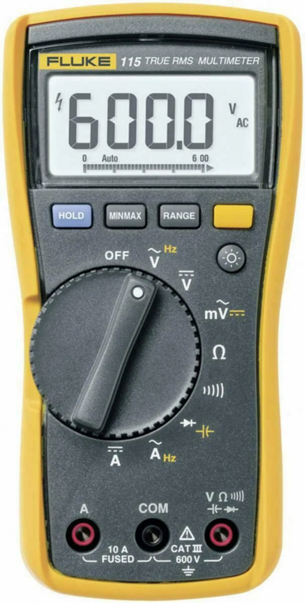 Fluke Multimètre compact TRMS (600 V AC/DC, 10 A AC/DC)