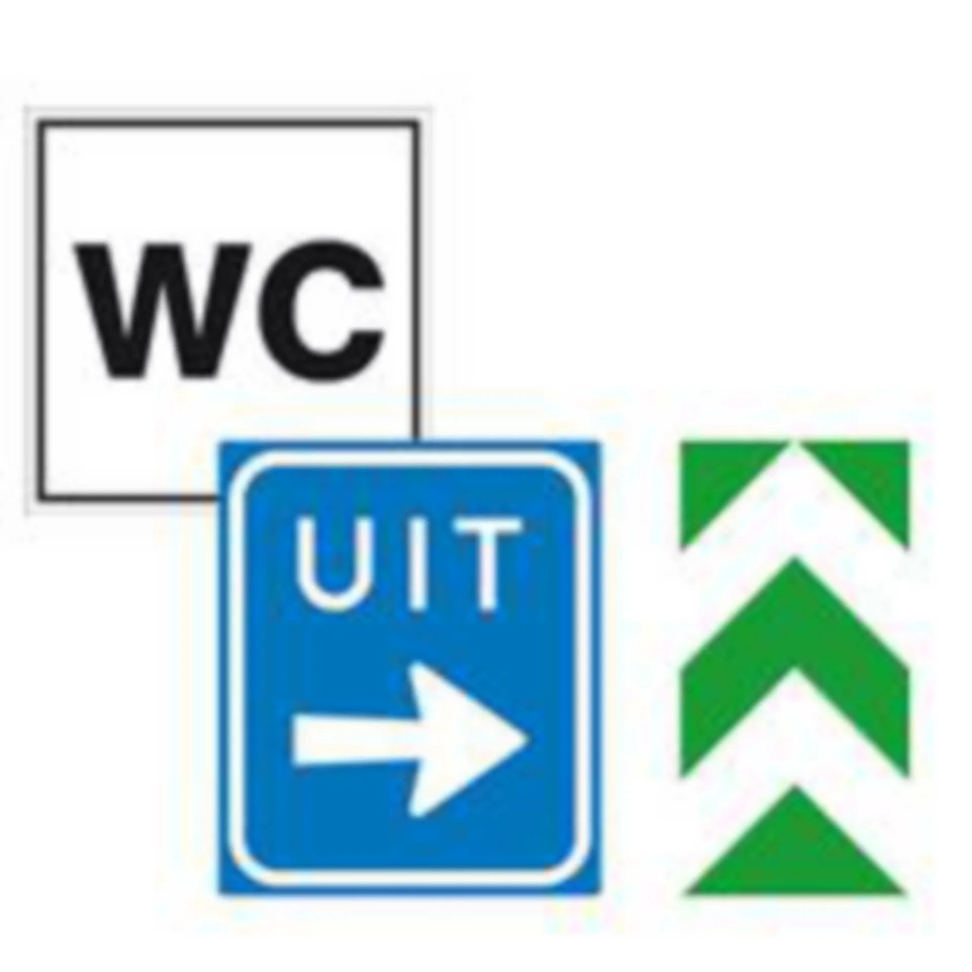 Pictogrammes, plaquettes pour noms et panneaux de signalisation
