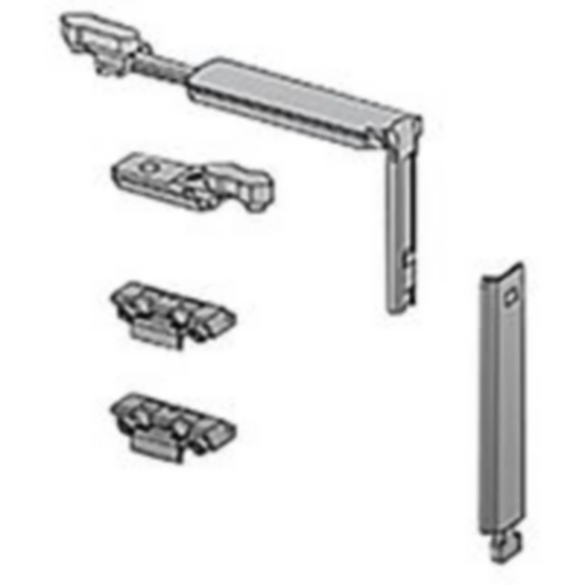 Renvoi d'angle (aluminium système tringles)