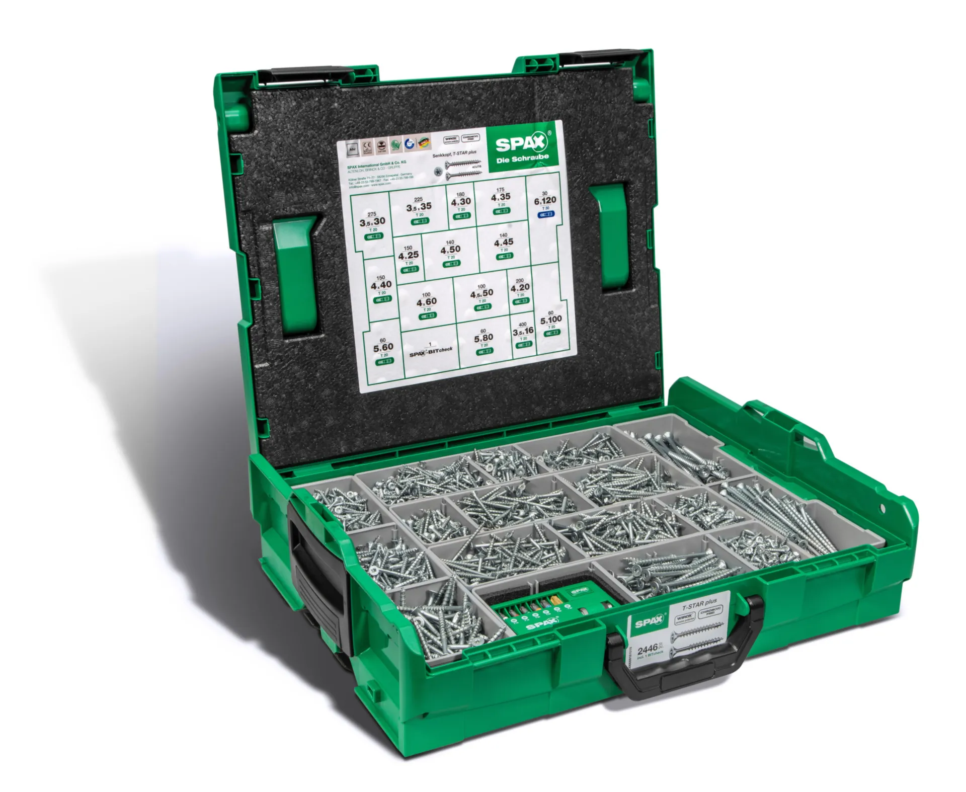 L-Boxx assortiment vis à bois tête fraîsée 16 dimensions Torx Wirox