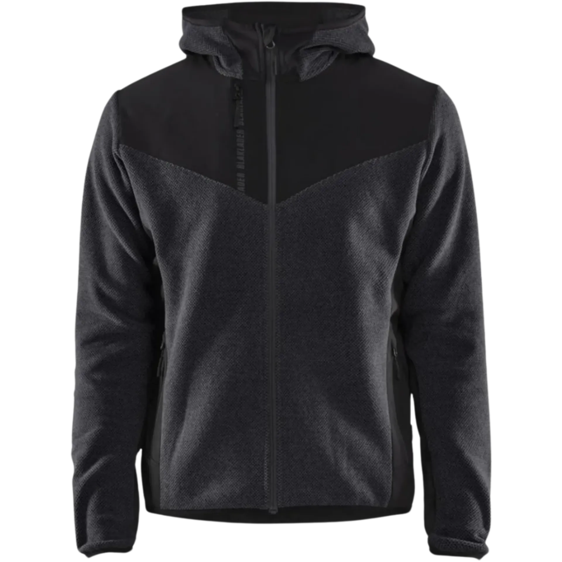 Gebreide jas softshell - donkergrijs/zwart - L