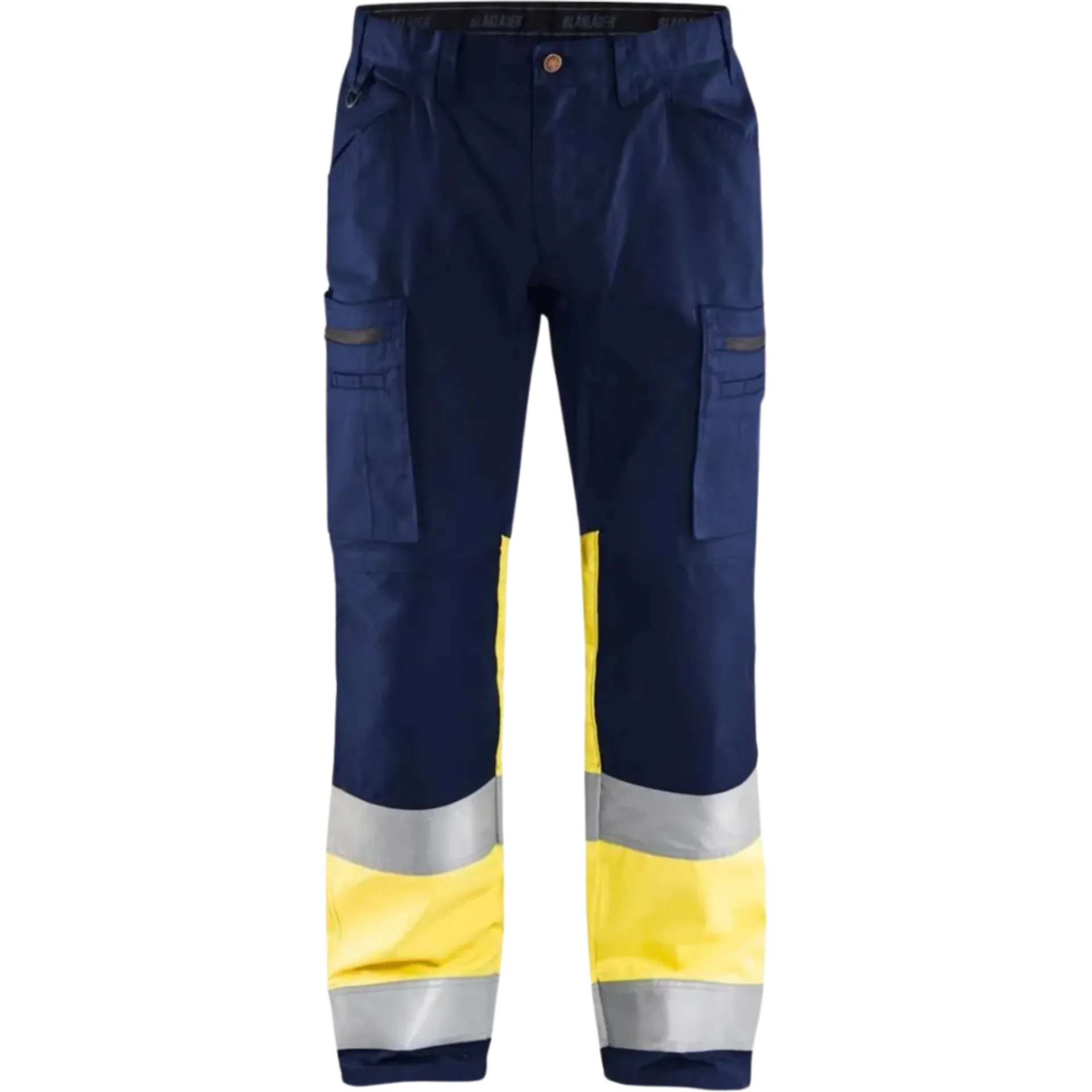 Pantalon de travail stretch high - bleu marine/jaune - C46