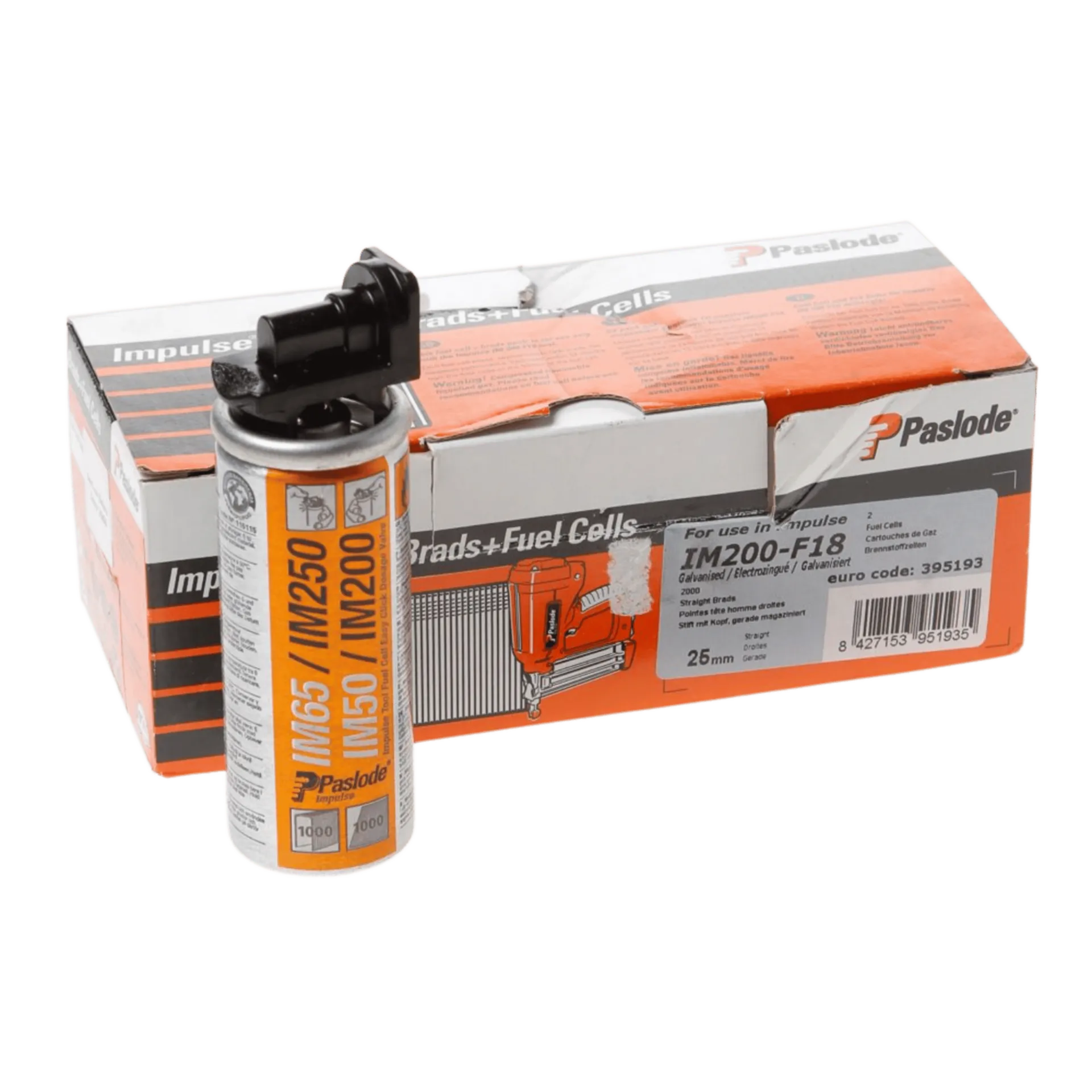 Mini brads F18 impulse pack 1.2 x 38 mm (2000 stuks) ref.395195 Mini brads F18 impulse pack 1.2 x 38 mm (2000 stuks) ref.395195