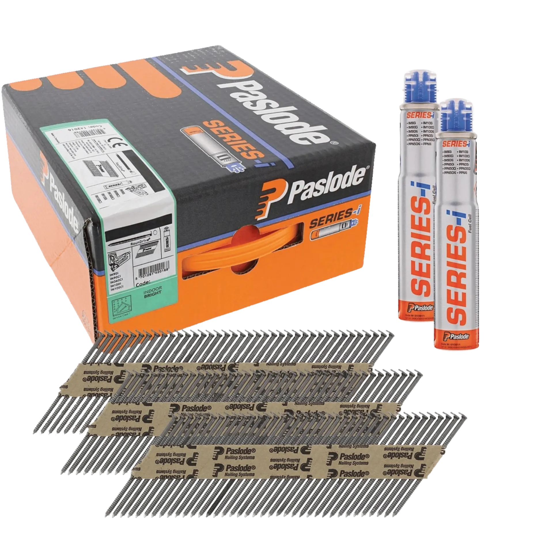 Impulse pack IM90I (2500) geringde stripnagels 3.1 x 80 ref.142033
