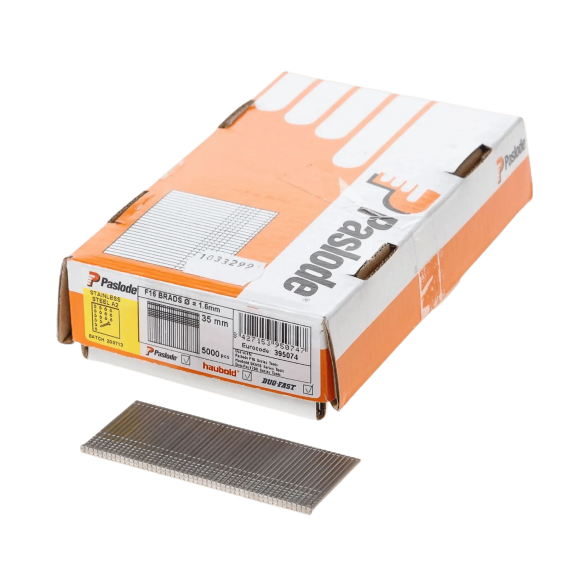 Brads f 16 - 50 mm inox (5000 stuks) ref.395076 Brads f 16 - 50 mm inox (5000 stuks) ref.395076