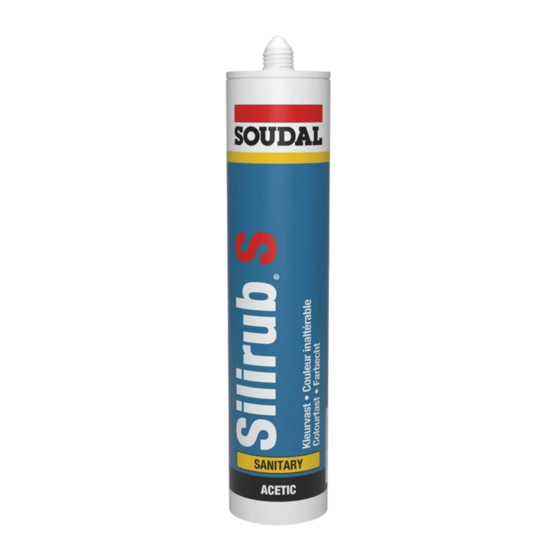 Azijnzuurhoudende silicone Silirub S koker 300 ml sanitair - transparant
