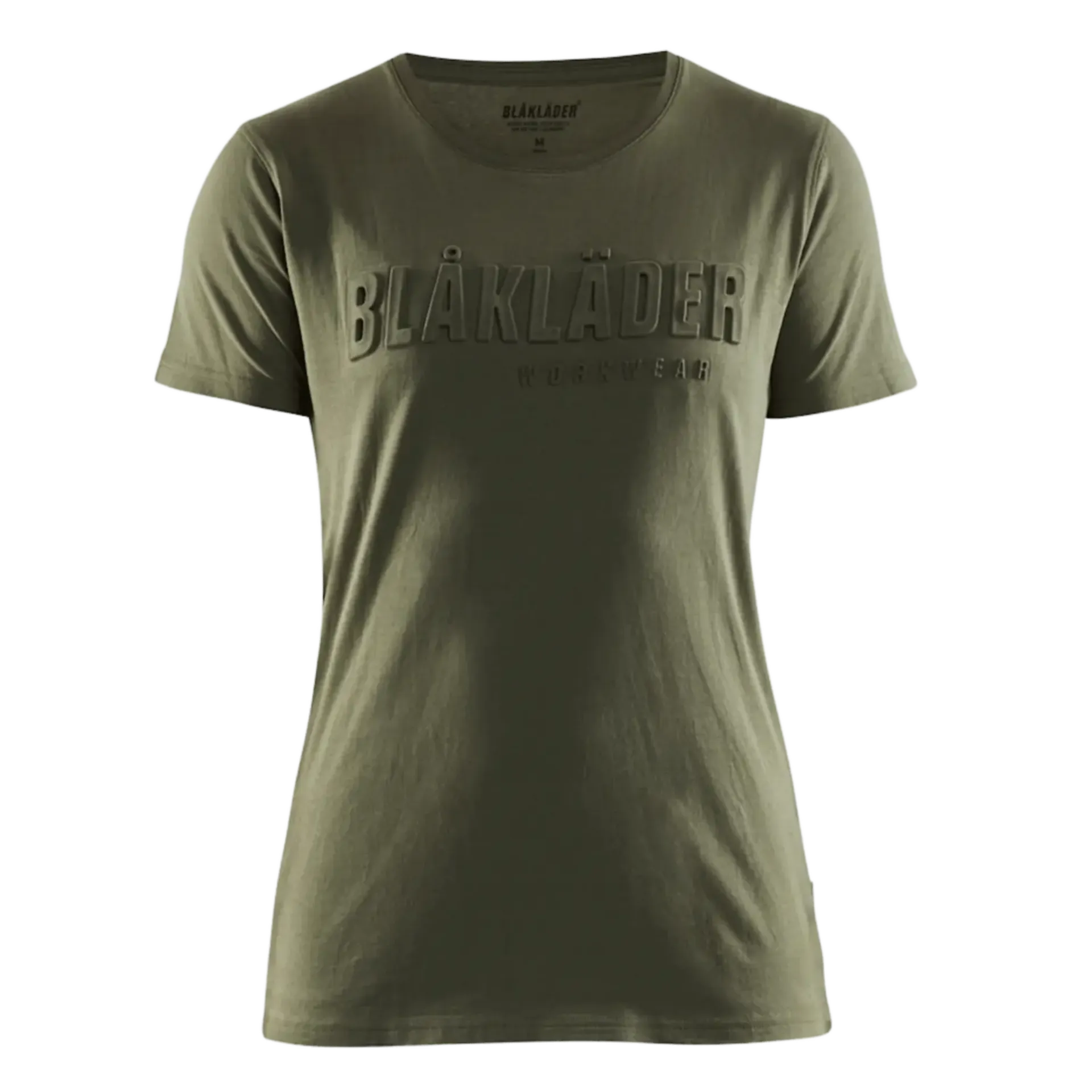 Dames T-shirt met 3D-print 3431/1042/4109 - herfstgroen - medium