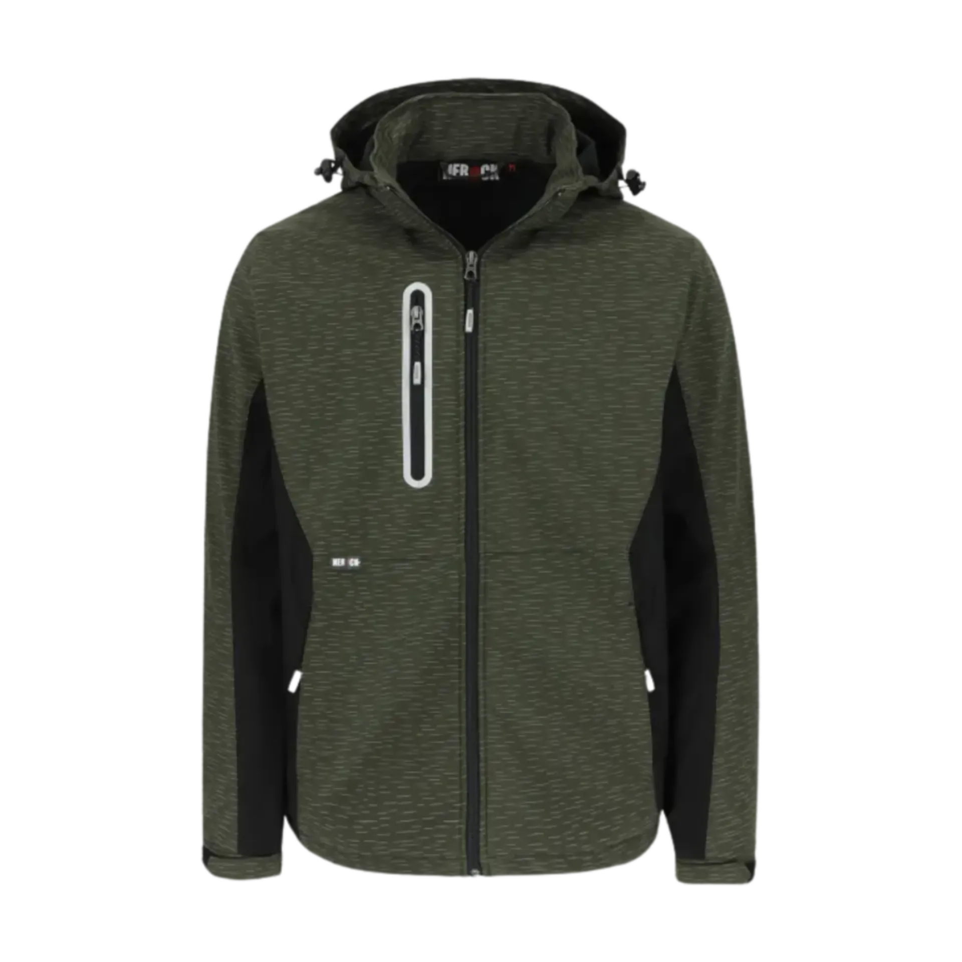 Softshell vest Flexor - reflecterend kaki/zwart - L
