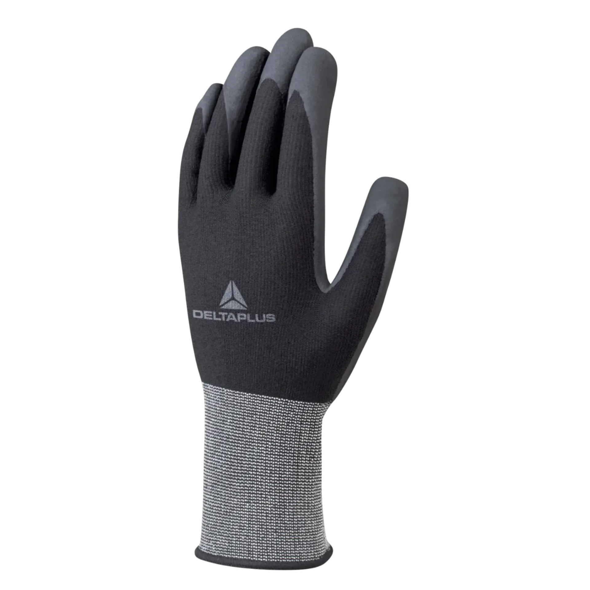 Gant tricoté - paume en mousse nitrile - noir - taille 10