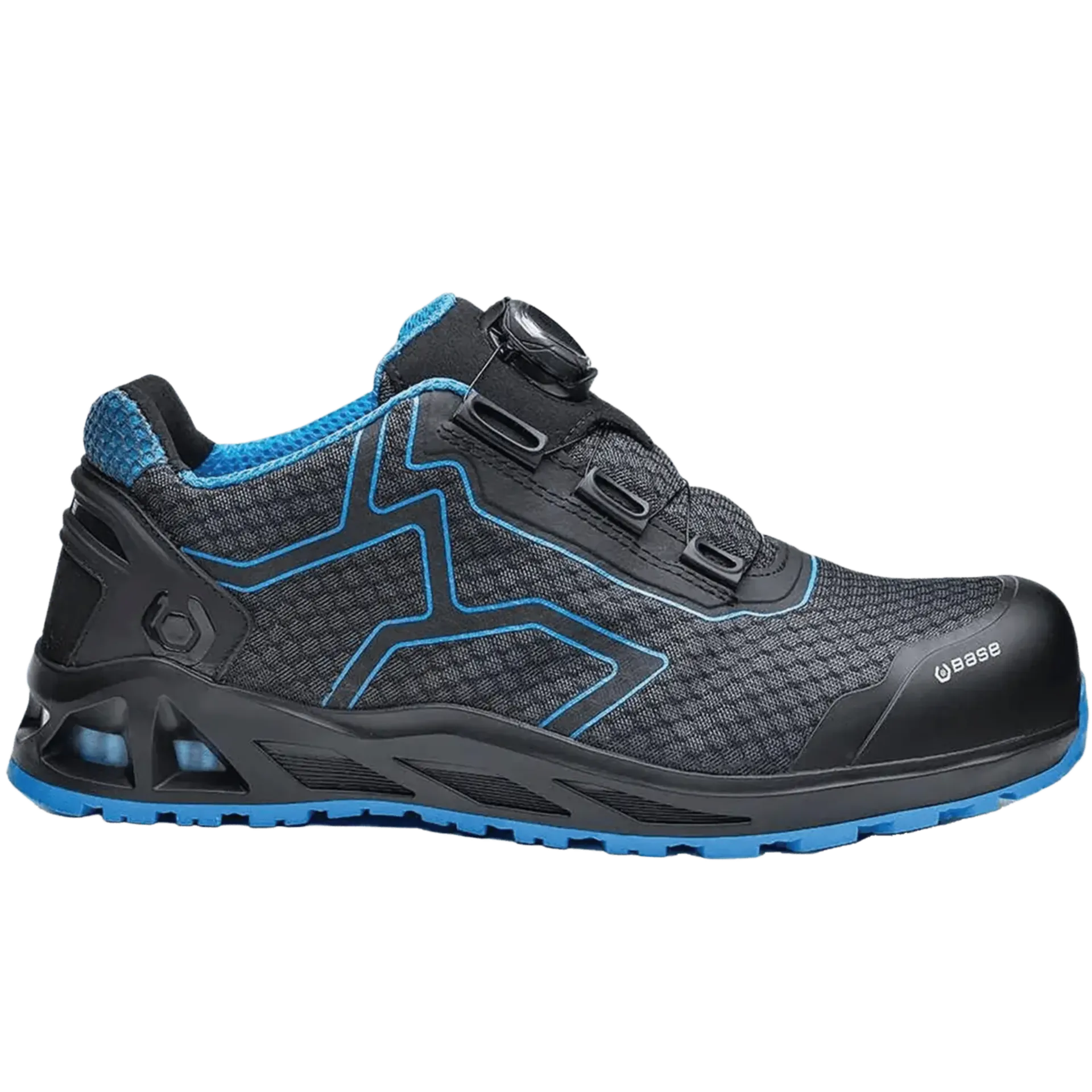 Chaussure de sécurité basse K-Trek noir/bleu – S1P HRO SRC avec fermeture boa - 43 Chaussure de sécurité basse K-Trek noir/bleu – S1P HRO SRC avec fermeture boa - 43