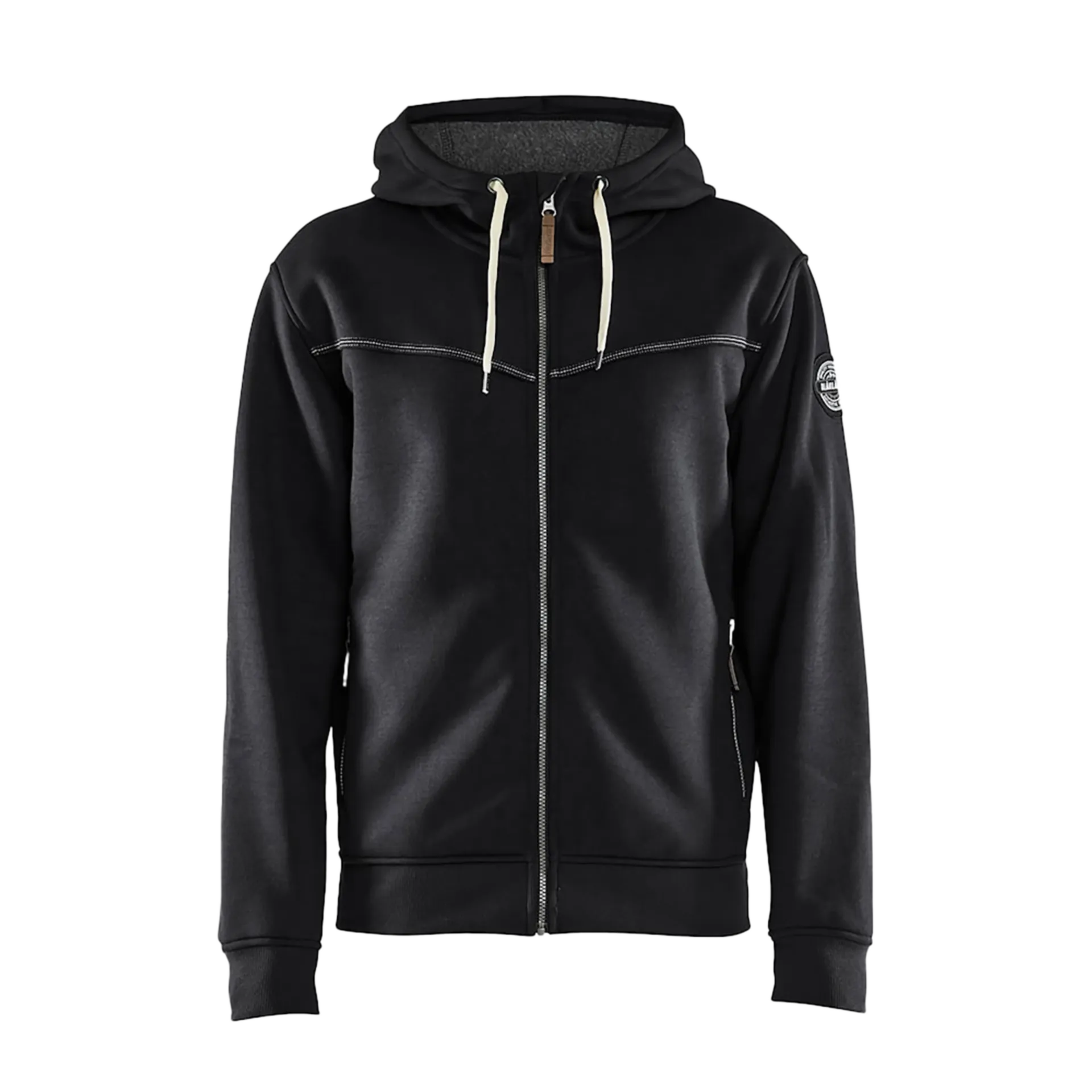Hooded sweatshirt met warme voering 4933/2514/9900 - zwart - m