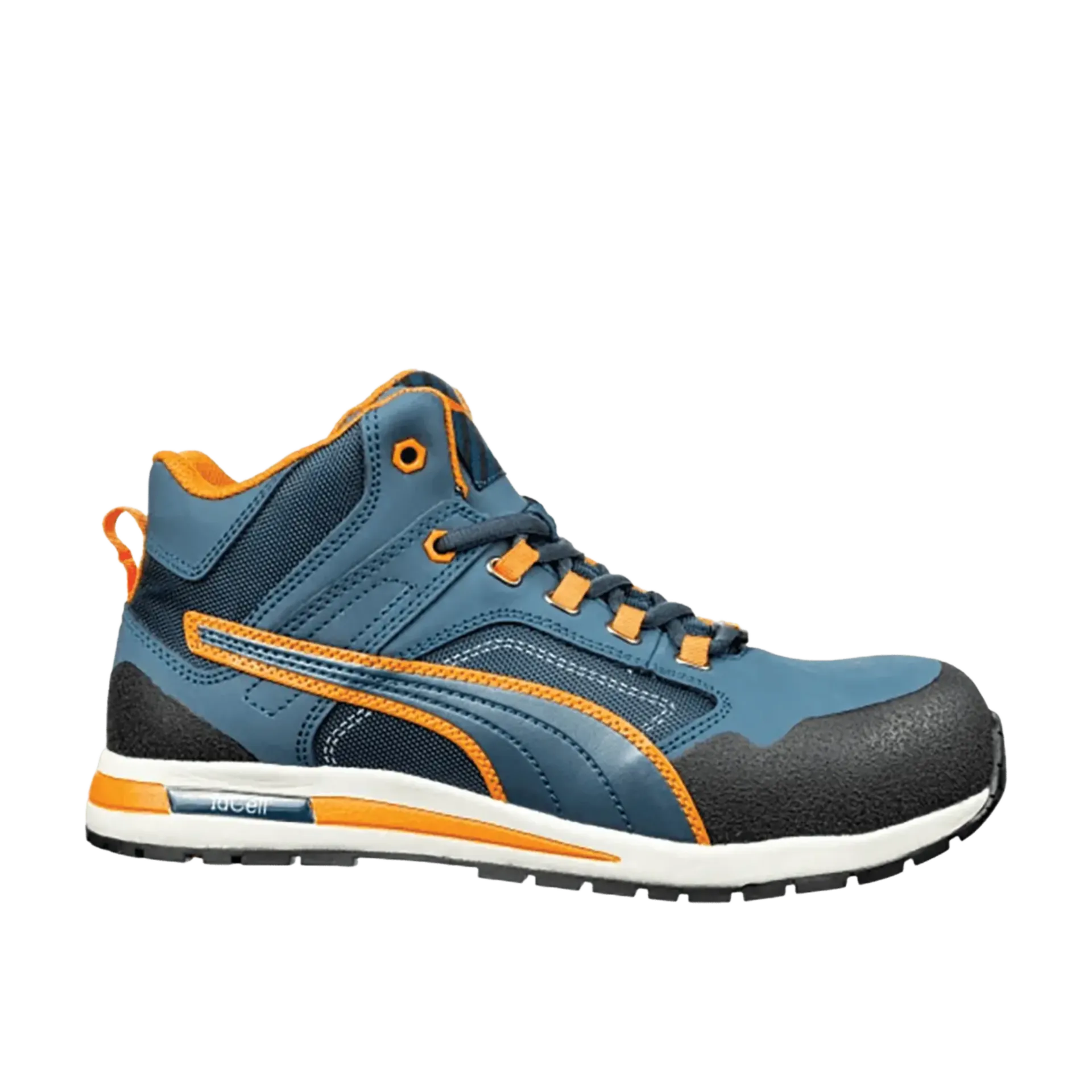 Chaussure de sécurité haute CrossTwist mid S3 HRO SRC - bleu/orange - maat 43