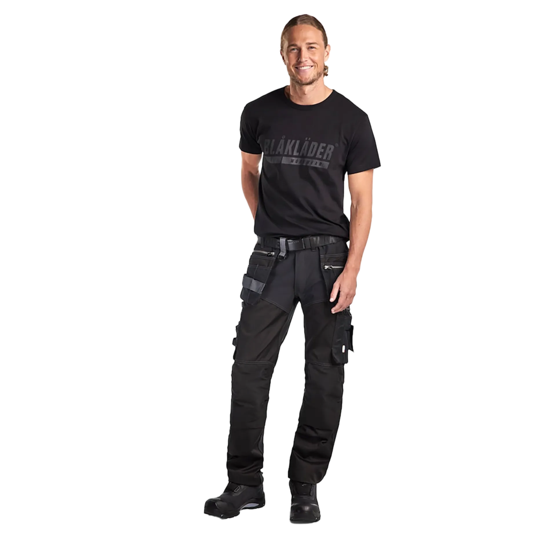 Werkbroek met stretchpanelen 1599/1860/9900 - zwart - c54