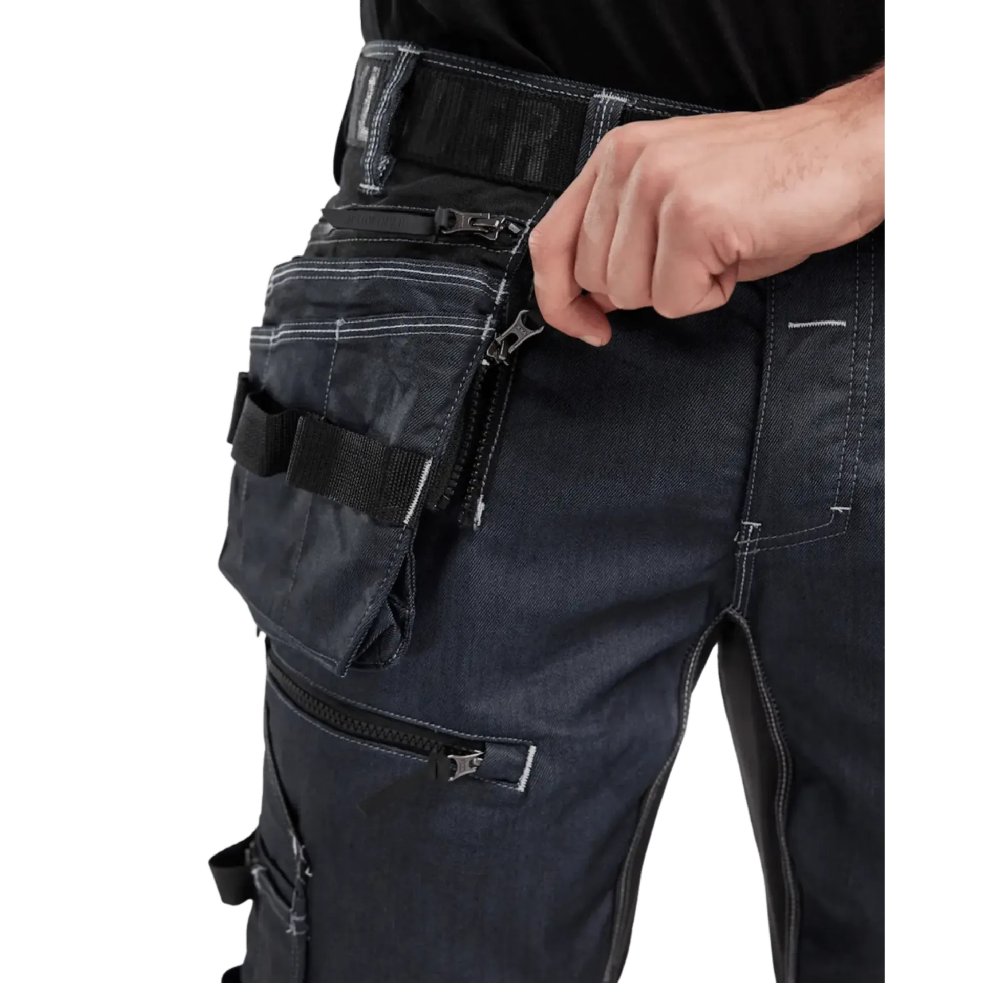 Pantalon de travail X1900 en denim extensible 1990/1141/8999 - bleu marine/noir - C52 Pantalon de travail X1900 en denim extensible 1990/1141/8999 - bleu marine/noir - C52