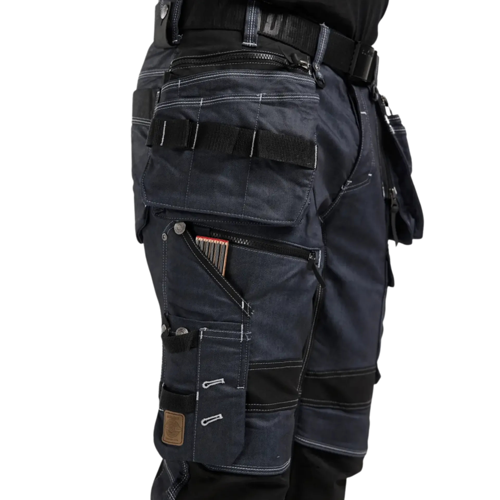 Werkbroek X1900 denim stretch 1990/1141/8999 - marineblauw/zwart - C50