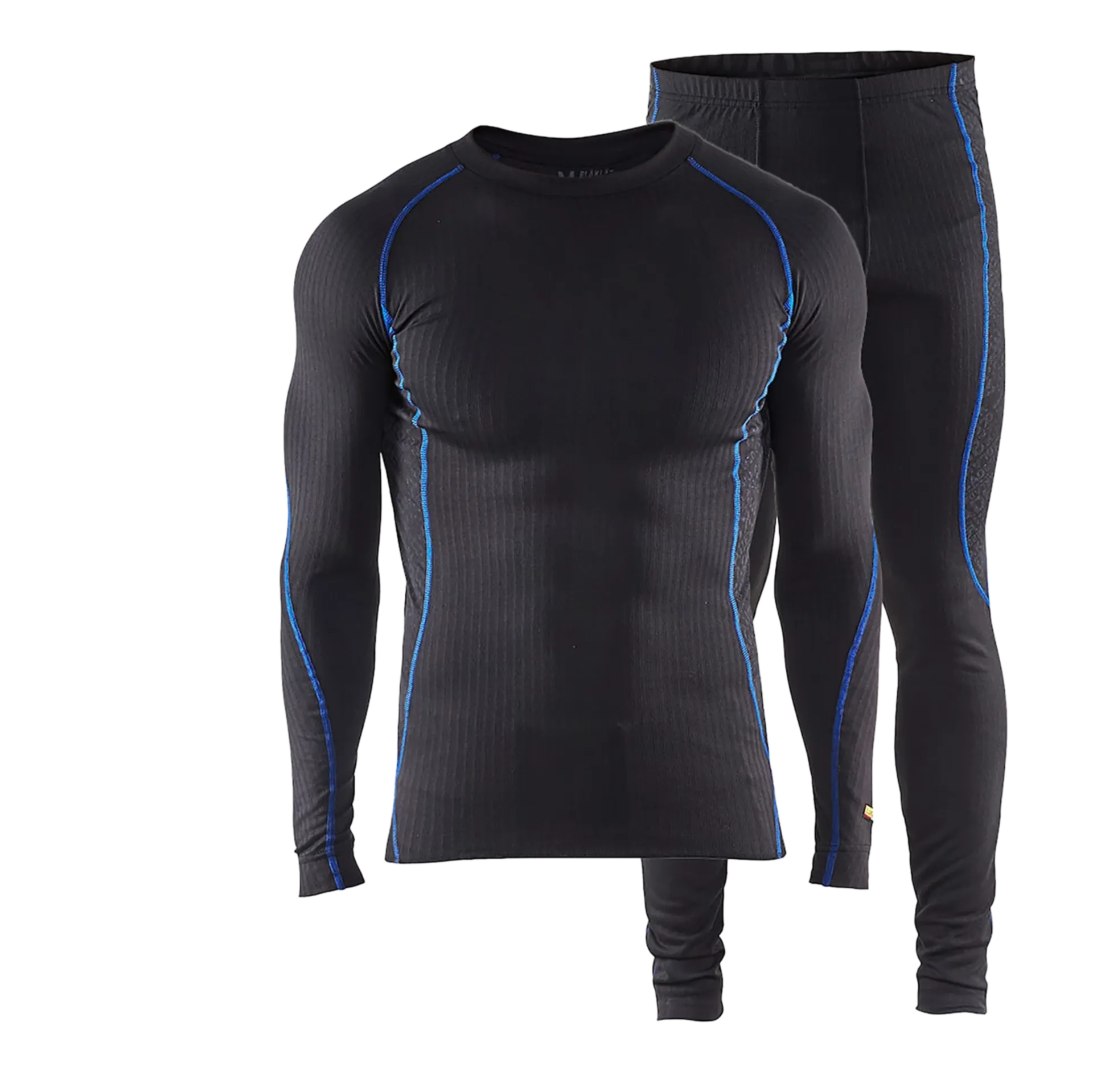Ensemble de sous-vêtements techniques légers 6810/1707/9985 - noir/bleu azur - m