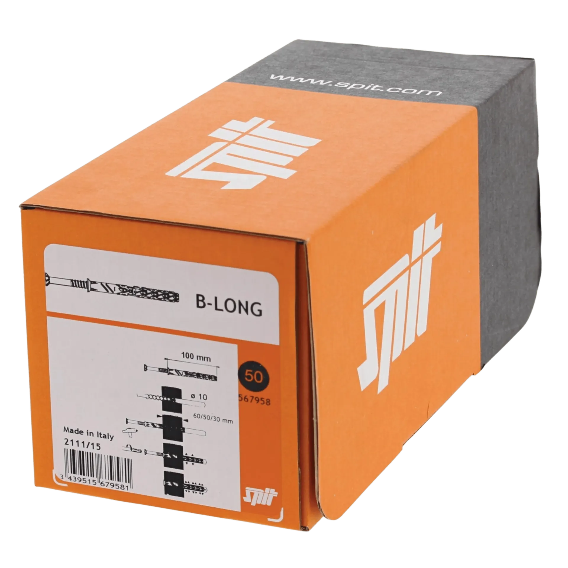 Cheville de construction Spit B-Long 10 x 80/30 mm VK TX40 Cheville de construction Spit B-Long 10 x 80/30 mm VK TX40