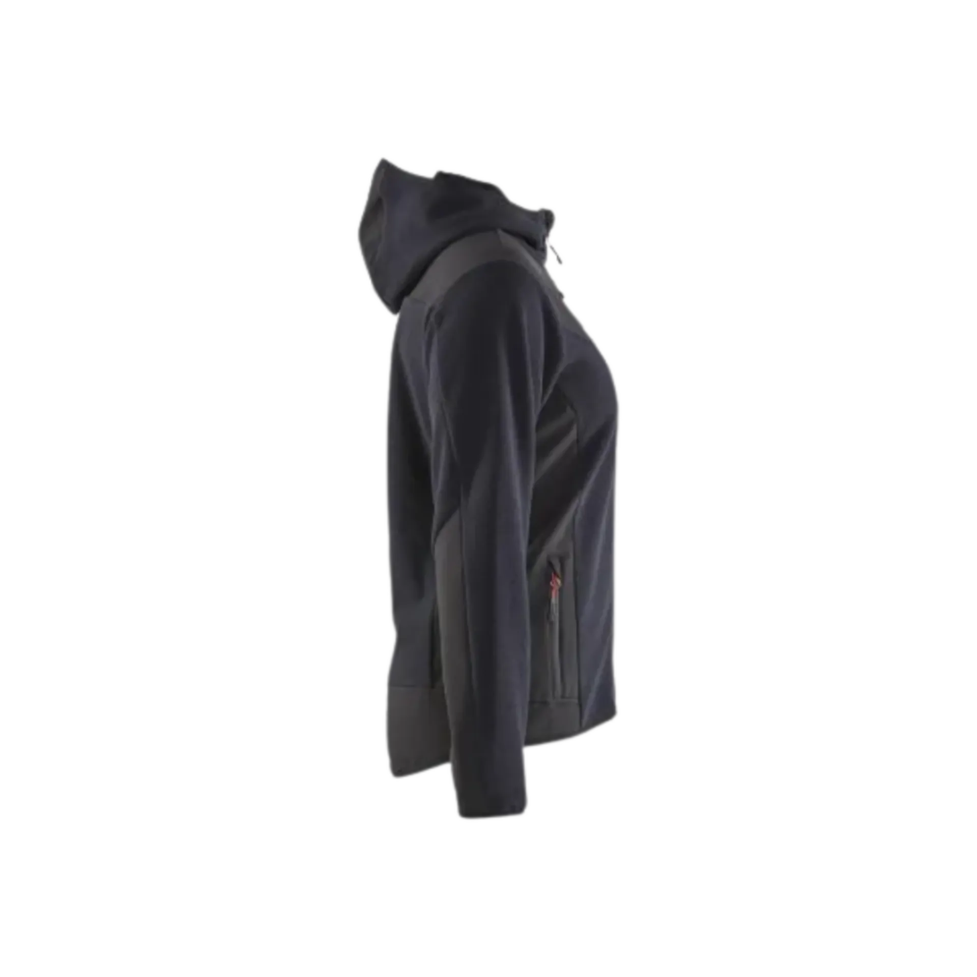 Veste softshell tricotée pour femmes - bleu marine foncé/noir - M